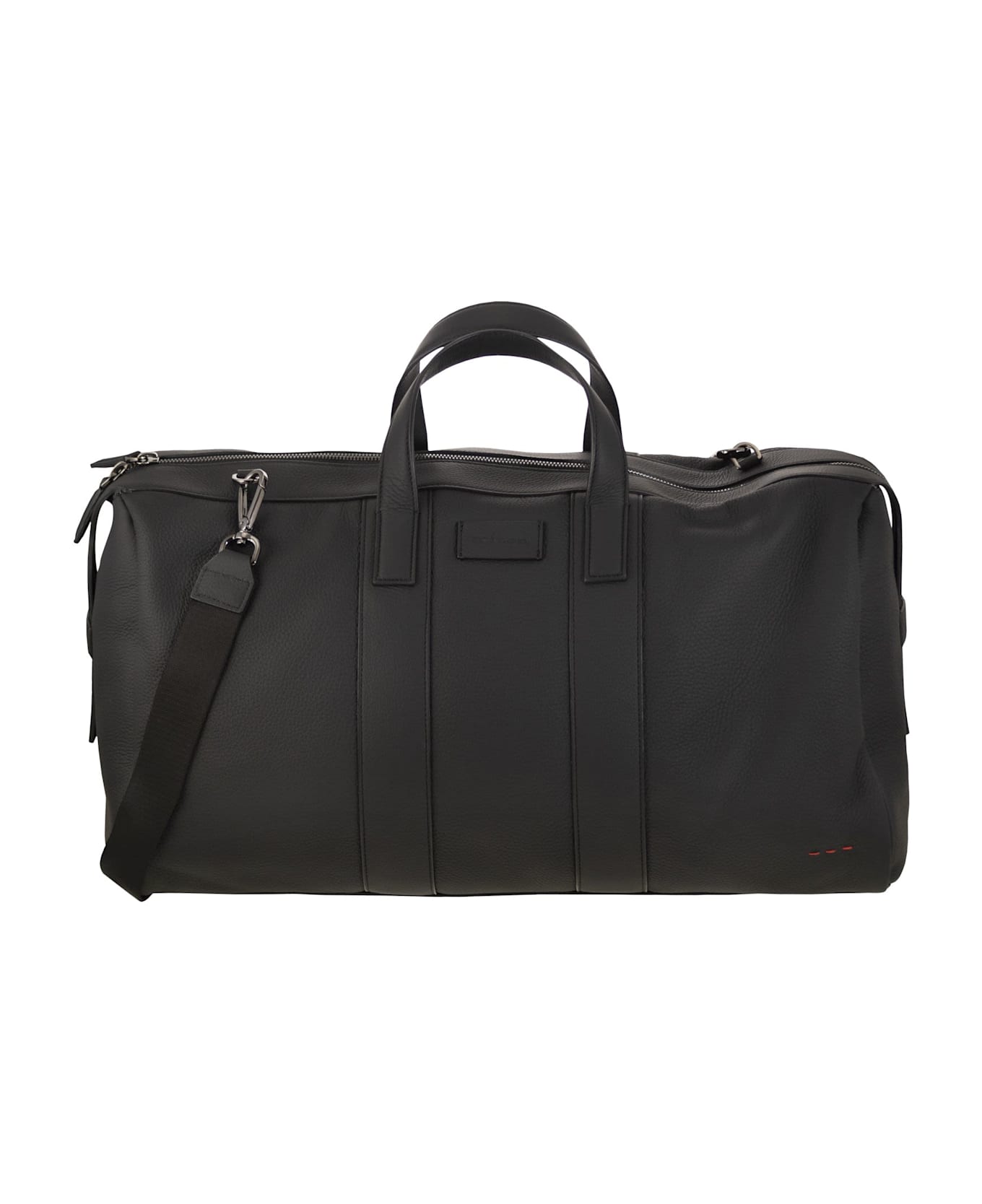 Kiton Deerskin Duffle Bag - Black