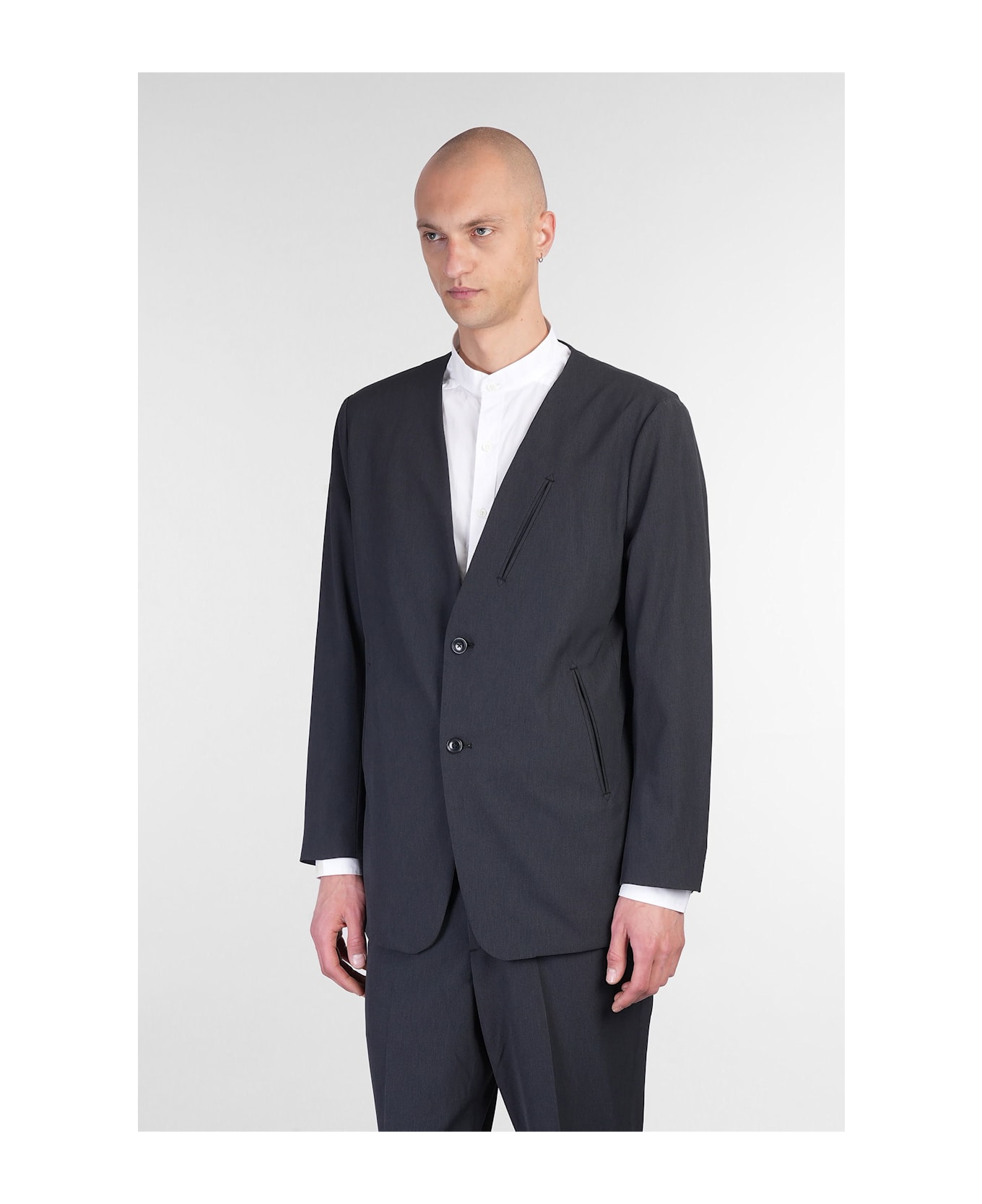 Needles Blazer In Black Polyamide - black