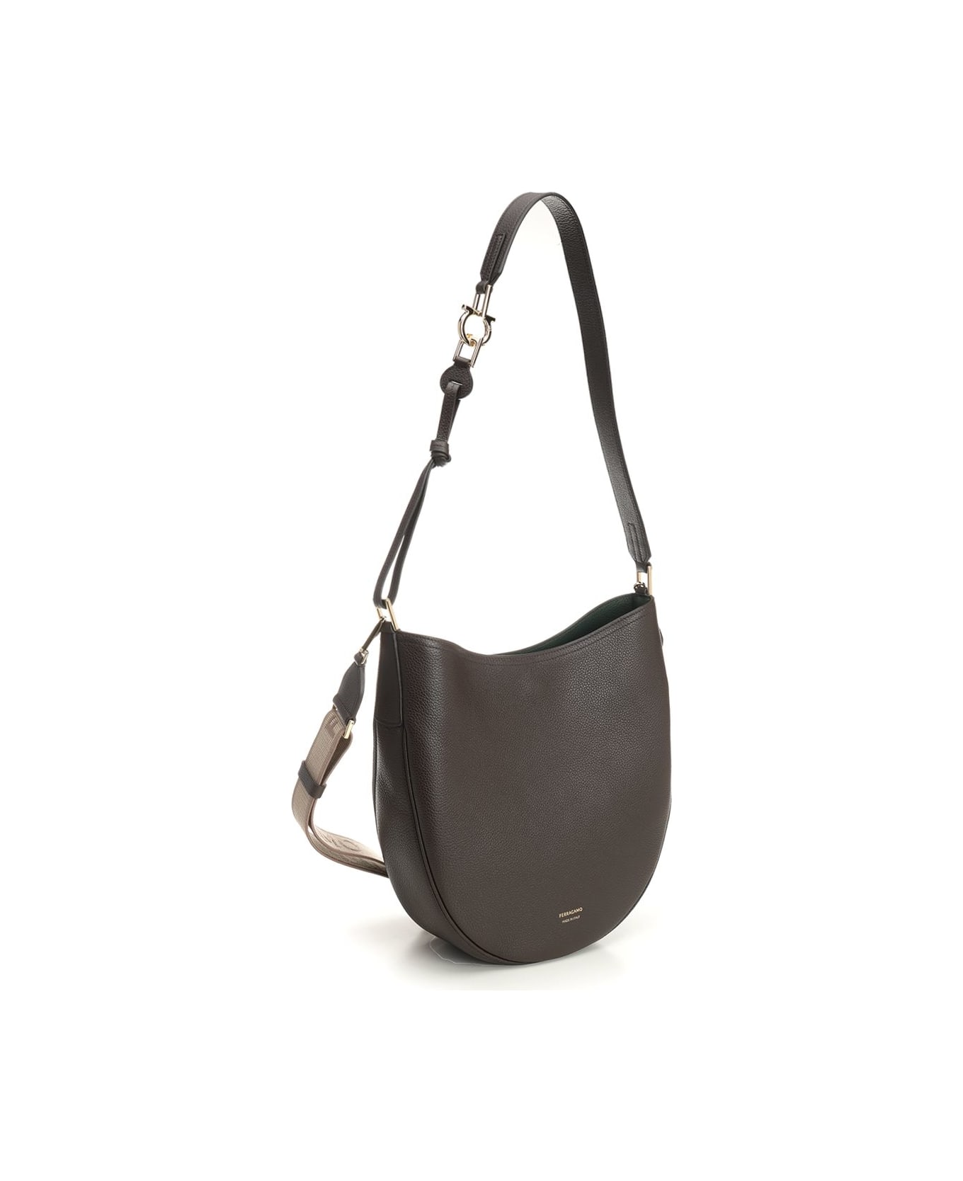Ferragamo 
north-south
 Hobo Bag - BROWN PATTERNED DARK