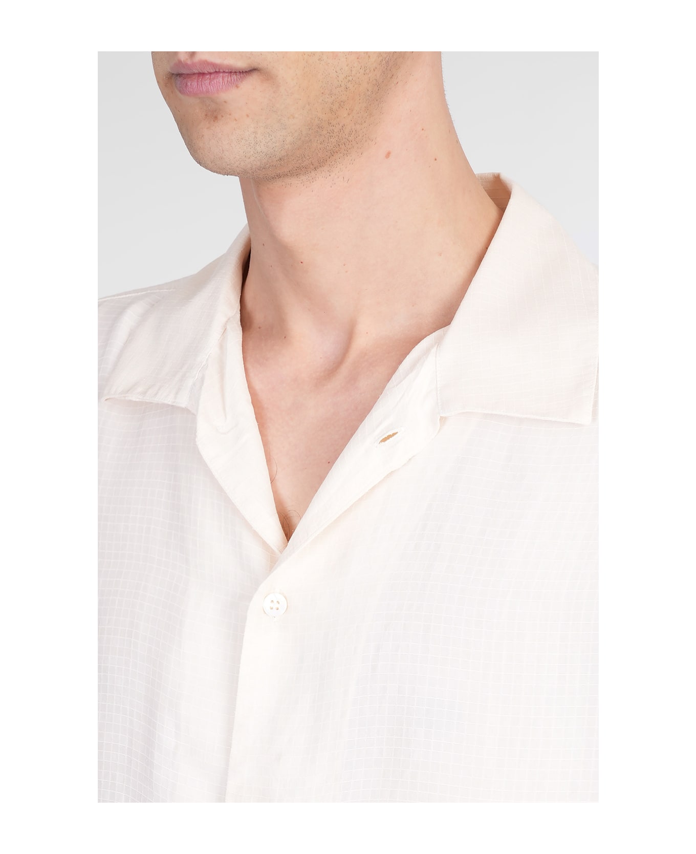 Ranra Sun Shirt In Beige Silk - beige