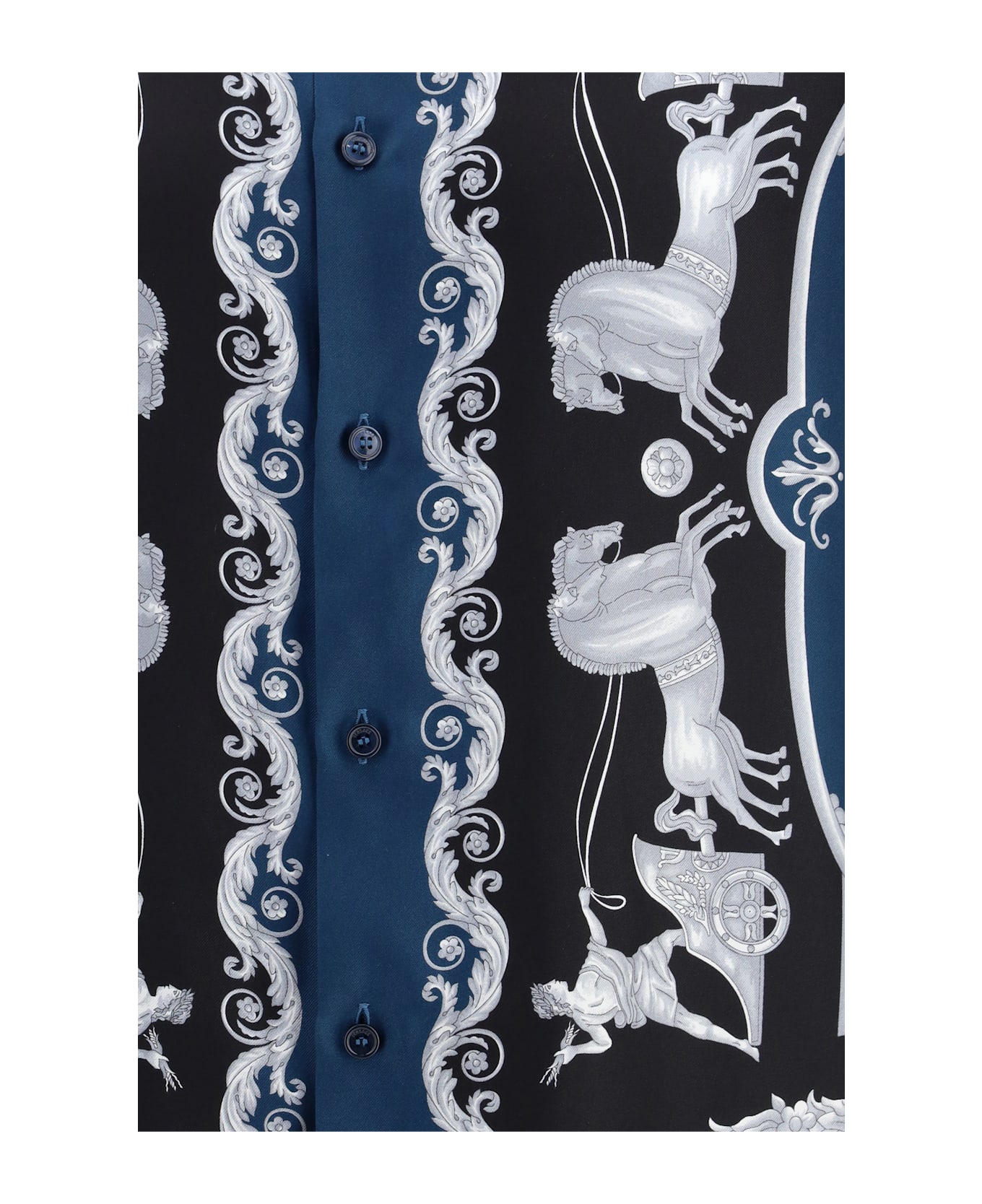 Versace Regular-fit Printed Silk Twill Shirt