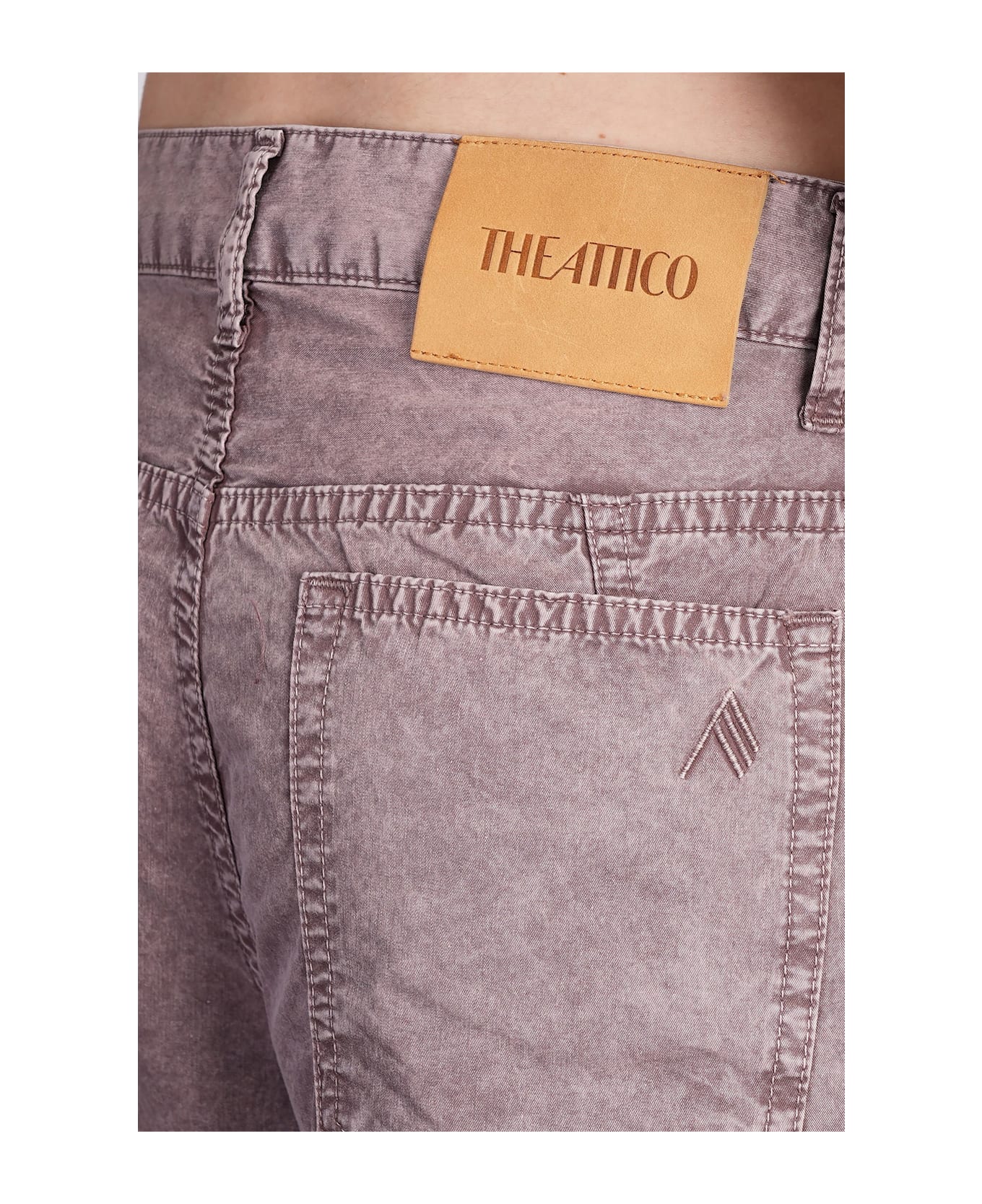 The Attico Fern Pants In Rose-pink Cotton - rose-pink