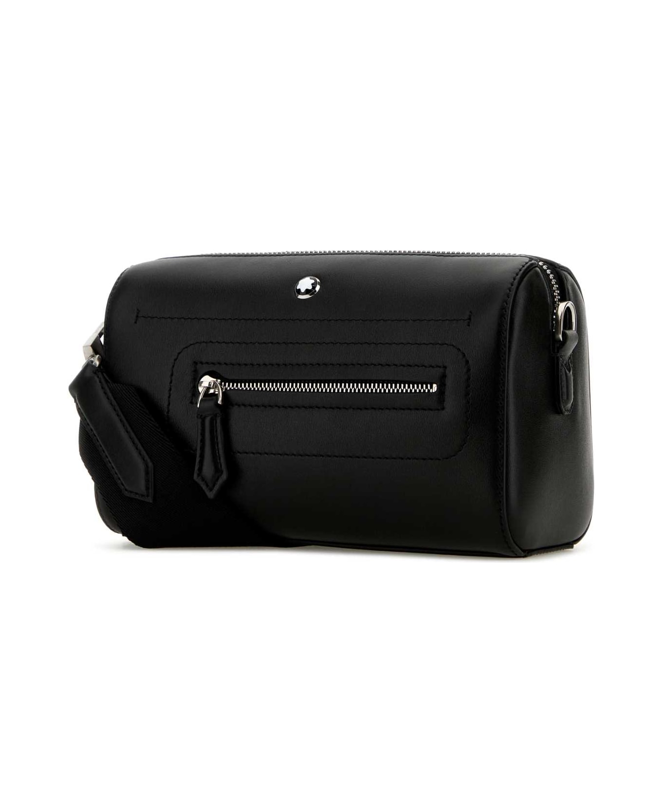 Montblanc Black Leather Soft 142 Crossbody Bag - 000