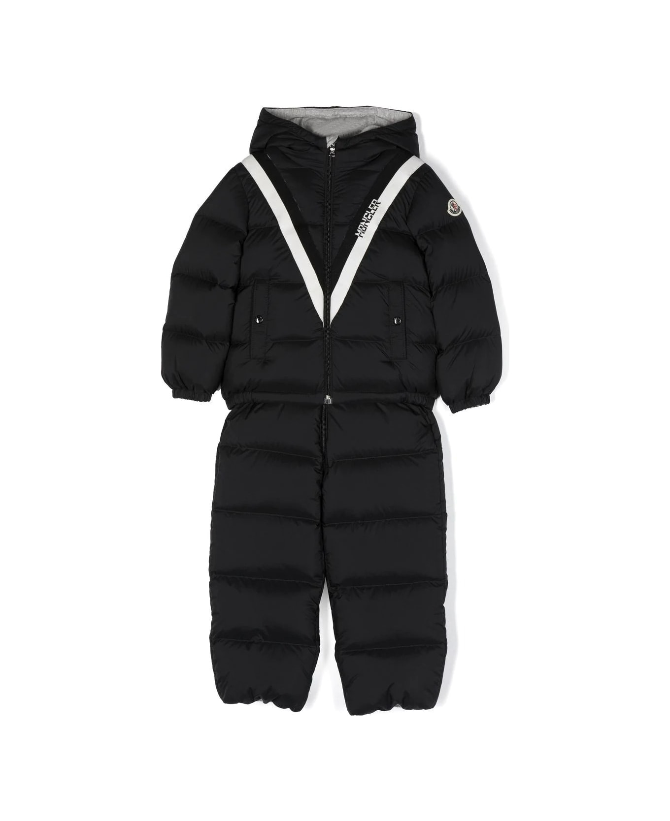 Moncler Baby Black Rahanim Snowsuit - Black ボディスーツ＆セットアップ