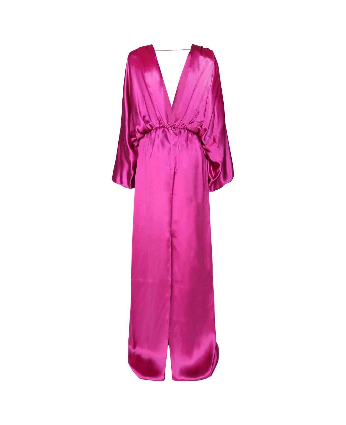 Gucci Long Sleeved V-neck Gown - Pink