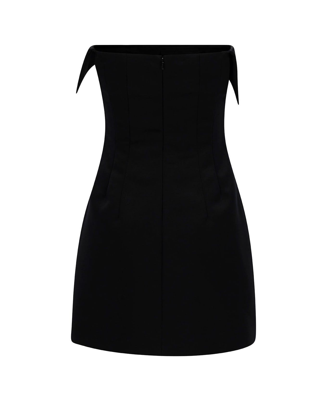 Philosophy di Lorenzo Serafini Mini Black Bustier Dress In Duchesse Woman - Black