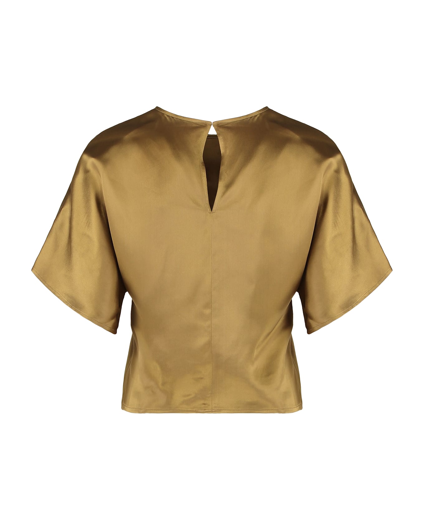 Yves Salomon Satin Blouse - Bronze