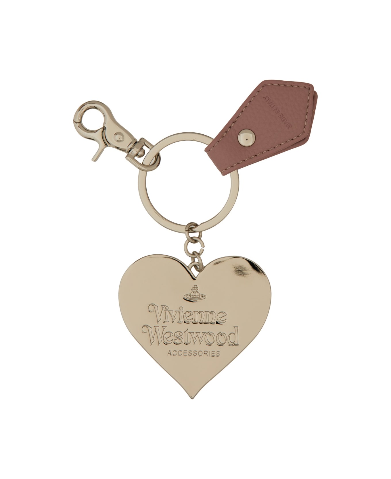 Vivienne Westwood Portachiave "mirror Heart Orb" - PINK