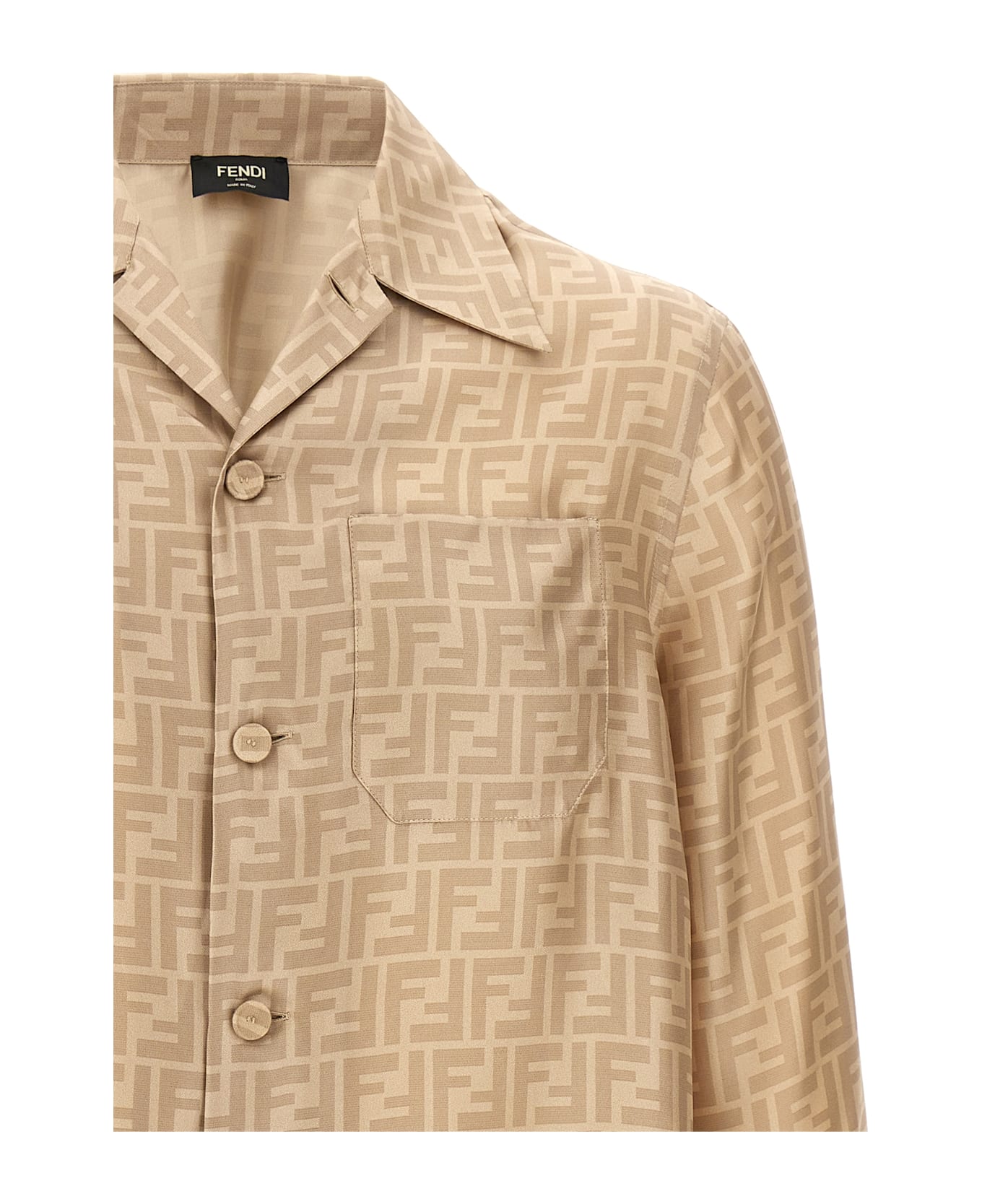 Fendi Ff Silk Shirt - SAND