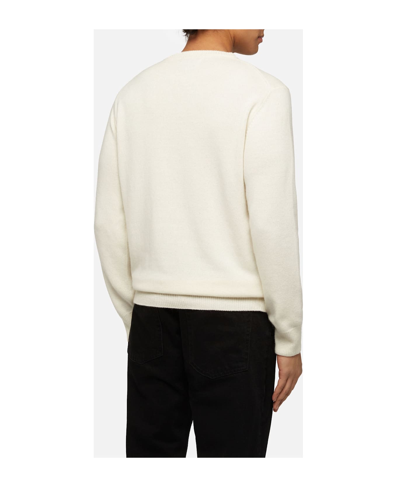 MC2 Saint Barth Sweater Heron With Snoopy Jacquard And Embroidery | Snoopy Peanuts® Special Edition - WHITE
