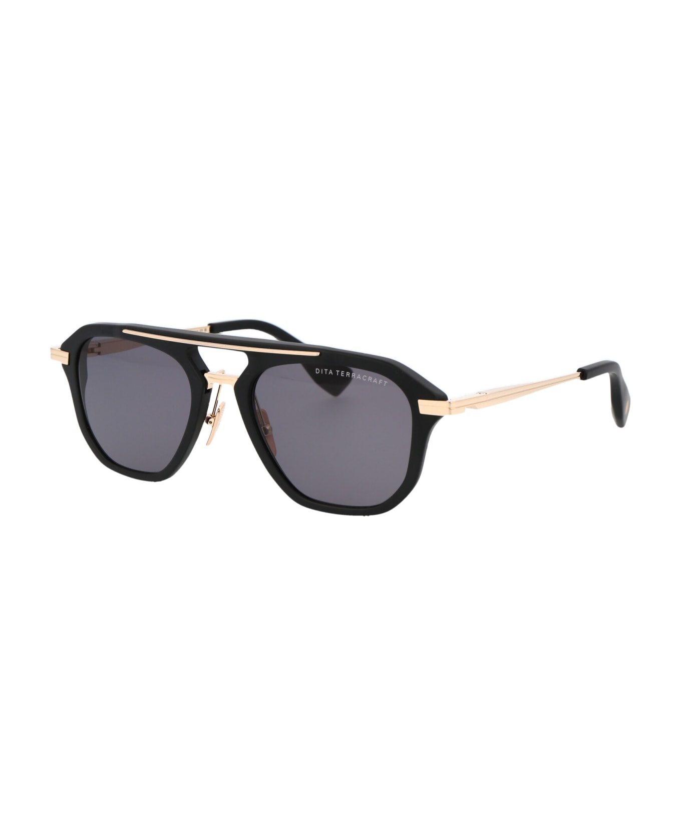 Dita Terracraft Sunglasses - Matte Black - White Gold