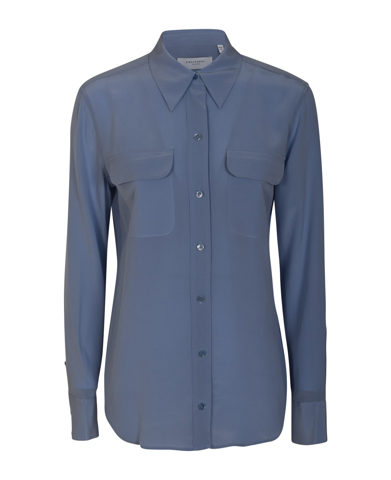 Equipment Cargo Pocket Long-sleeved Shirt - Forever Blue