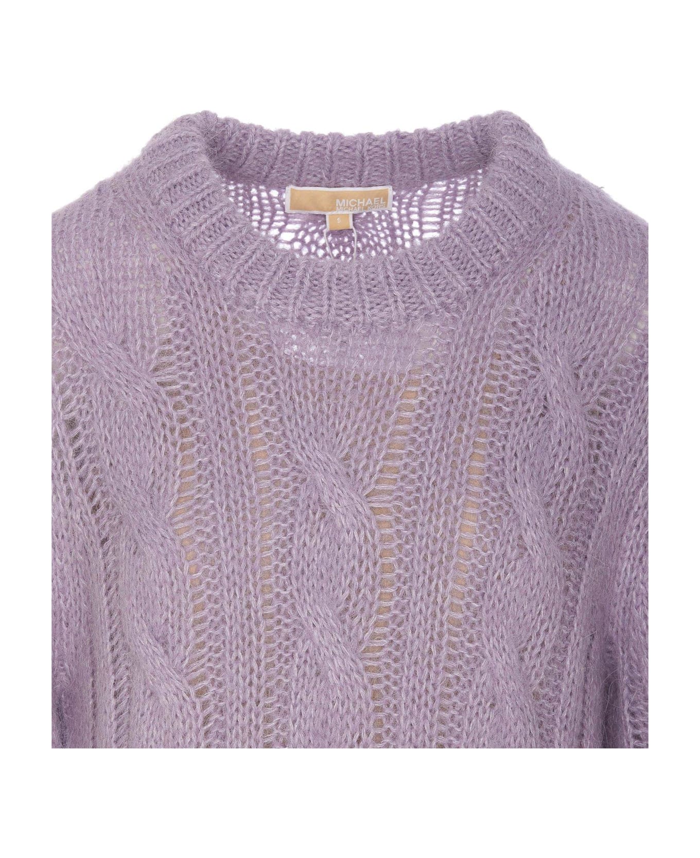 Michael Kors Cable Knit Dress - PURPLE