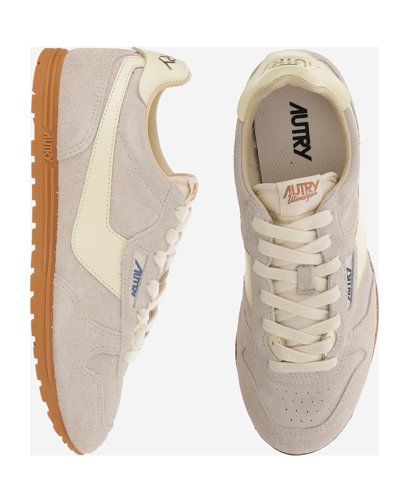 Autry Windspin Leather Sneakers - Suede/leat Wife/rut