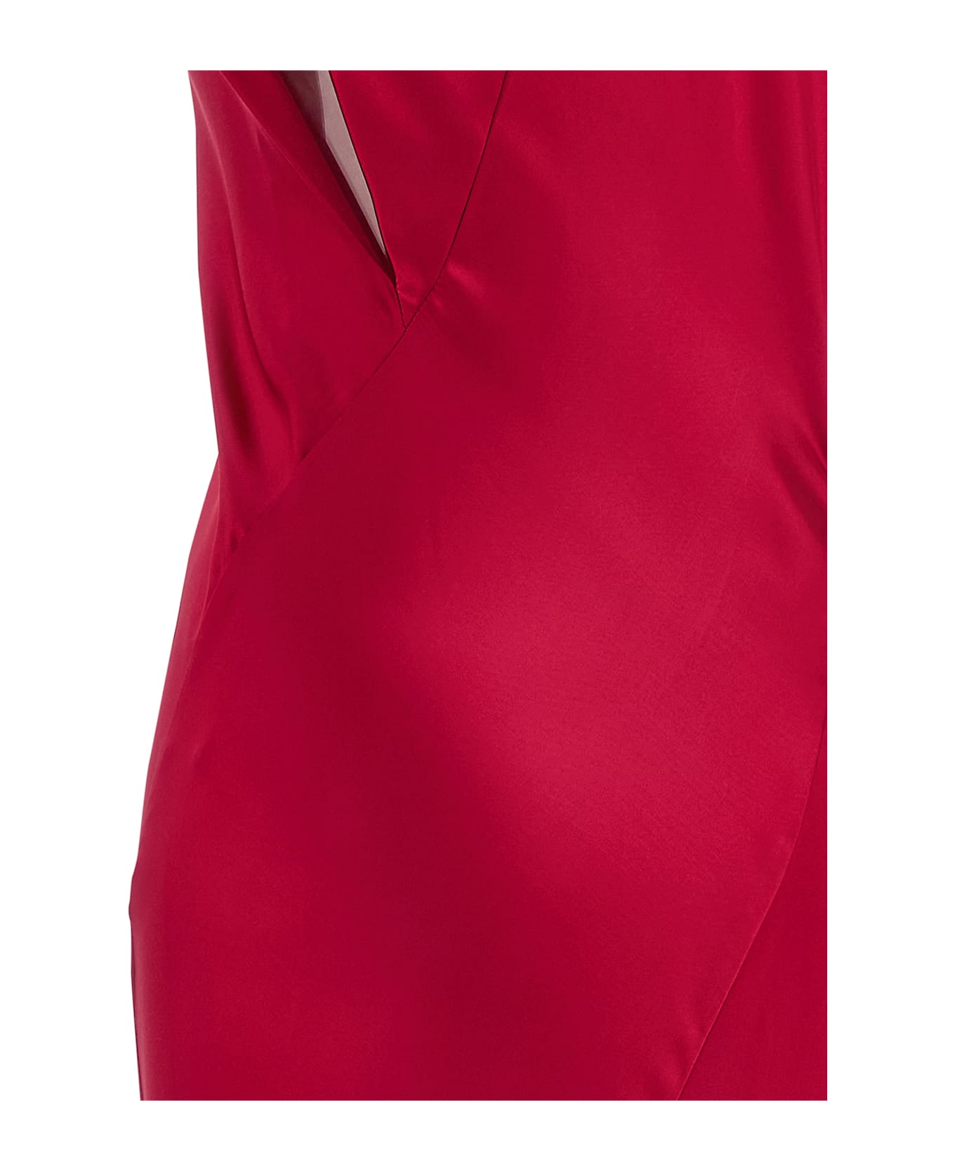 Alberta Ferretti Satin Dress - Fuchsia