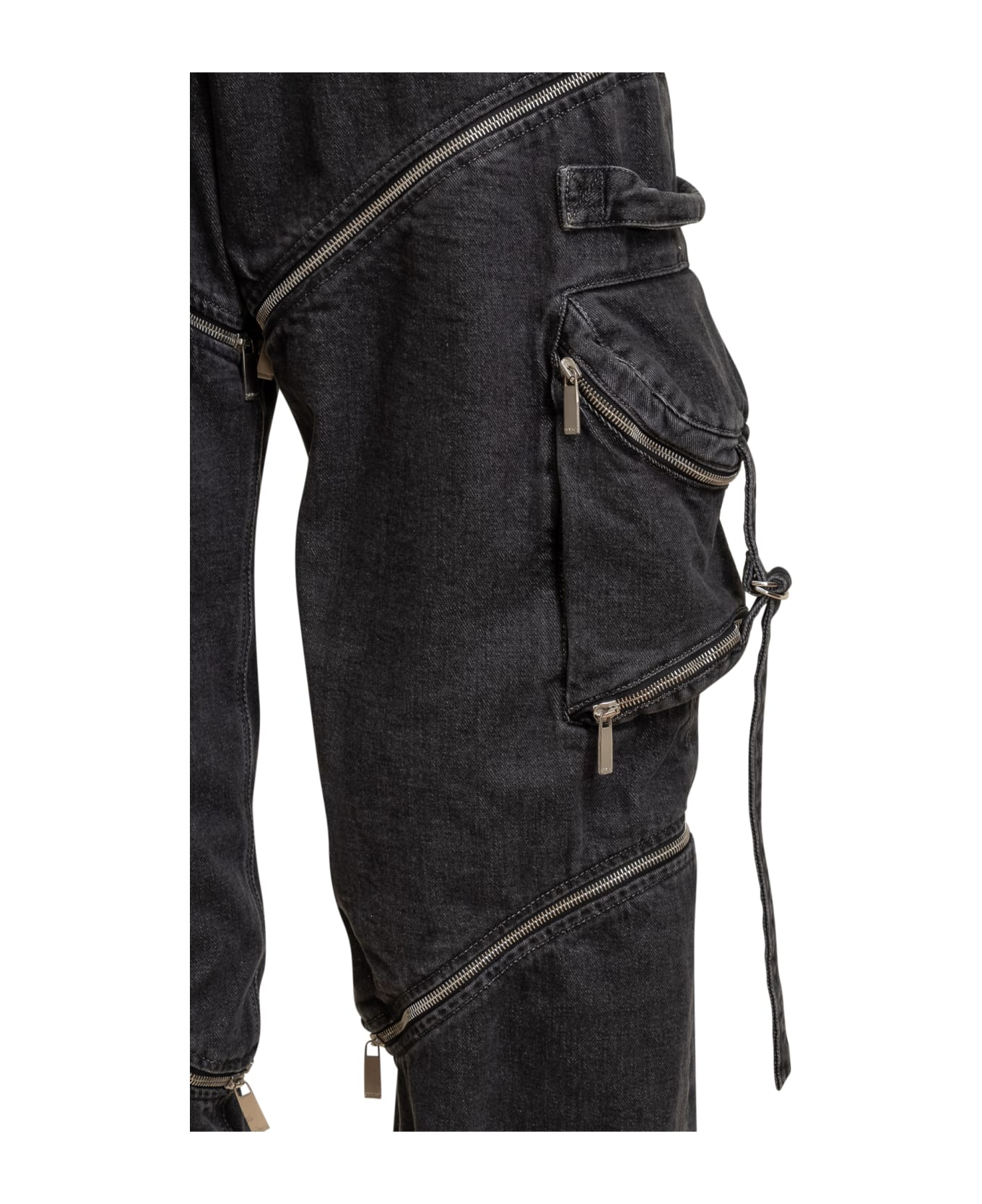 Off-White Zip Denim Cargo Pants - Vintage Grey