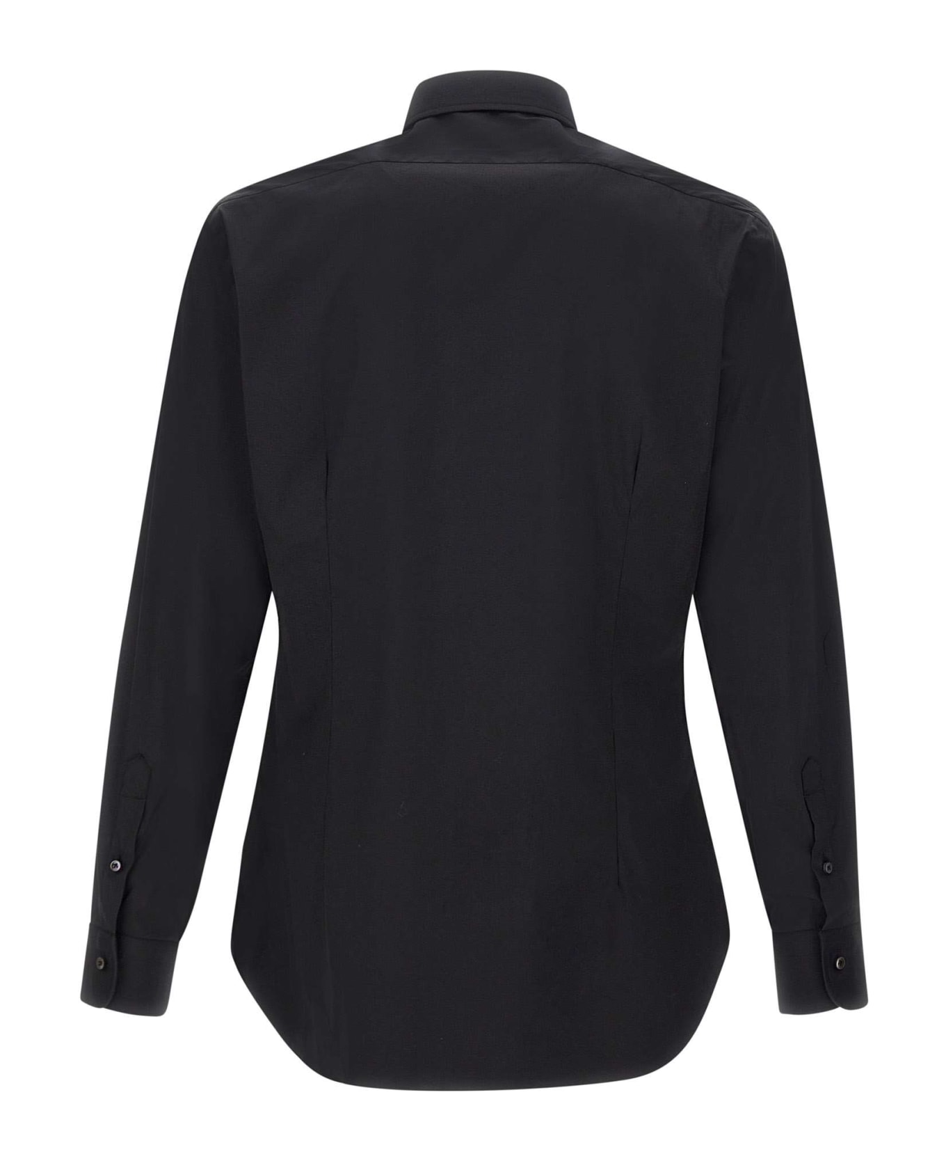 Barba Napoli Cotton Shirt - BLACK シャツ