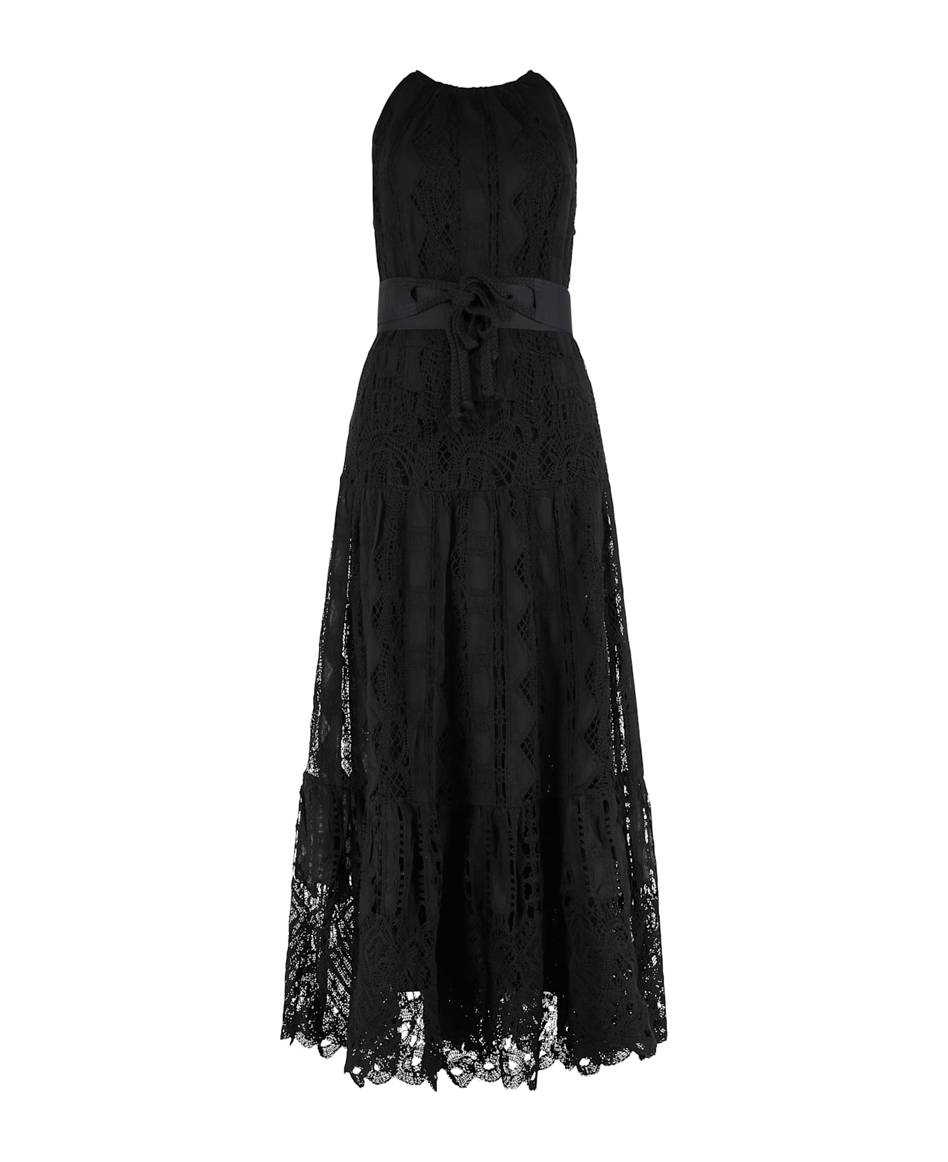 Pinko La Cura Broderie Anglaise Dress - black
