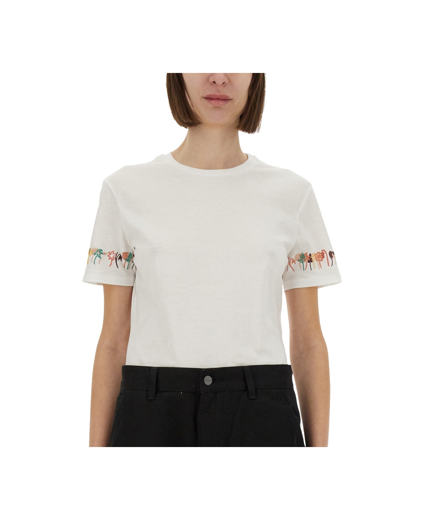 PS by Paul Smith T-shirt With Embroidery - WHITE