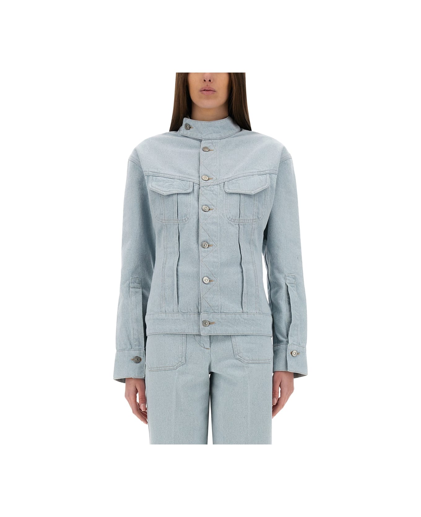 Victoria Beckham "sculptural" Denim Jacket - BABY BLUE