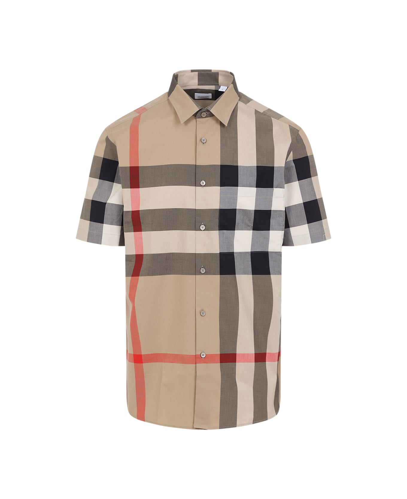 Burberry Ss Summerton Shirt - Archive Beige Ip Chk