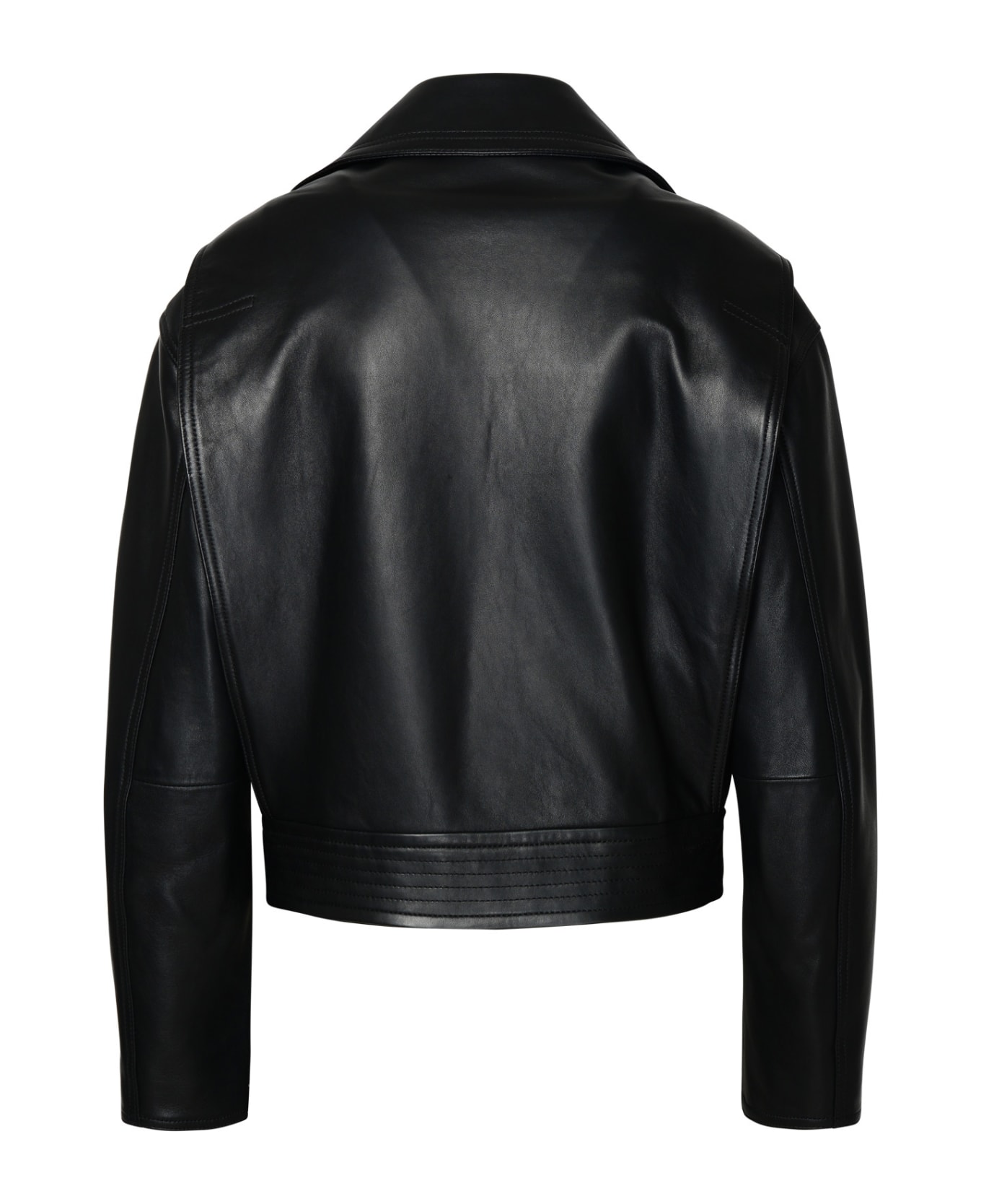 Versace Black Lambskin Jacket - Black