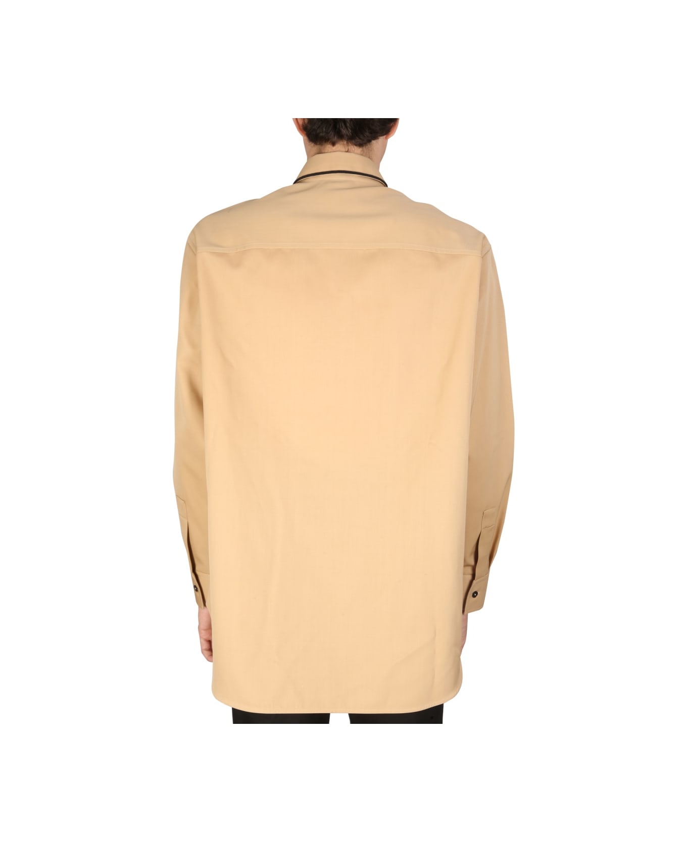 Jil Sander Camicia In Popeline Di Cotone - BEIGE