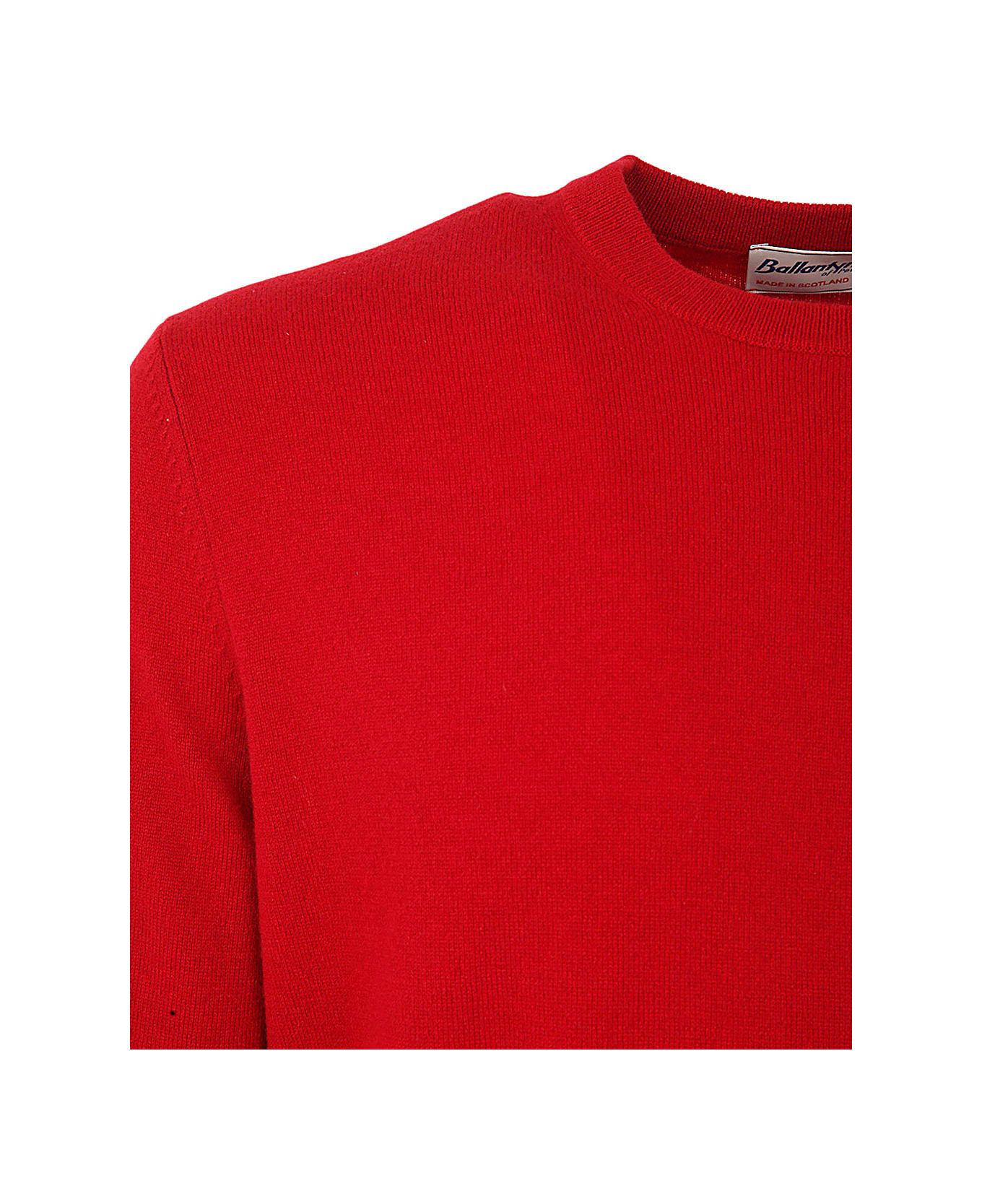 Ballantyne Cashmere Round Neck Pullover - Ruby