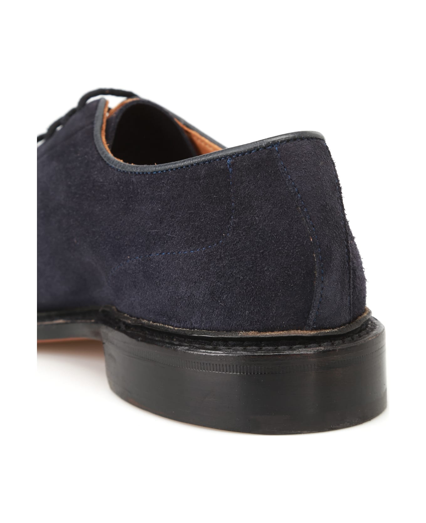 Tricker
s Robert Plain Derby Castorino Suede - Navy