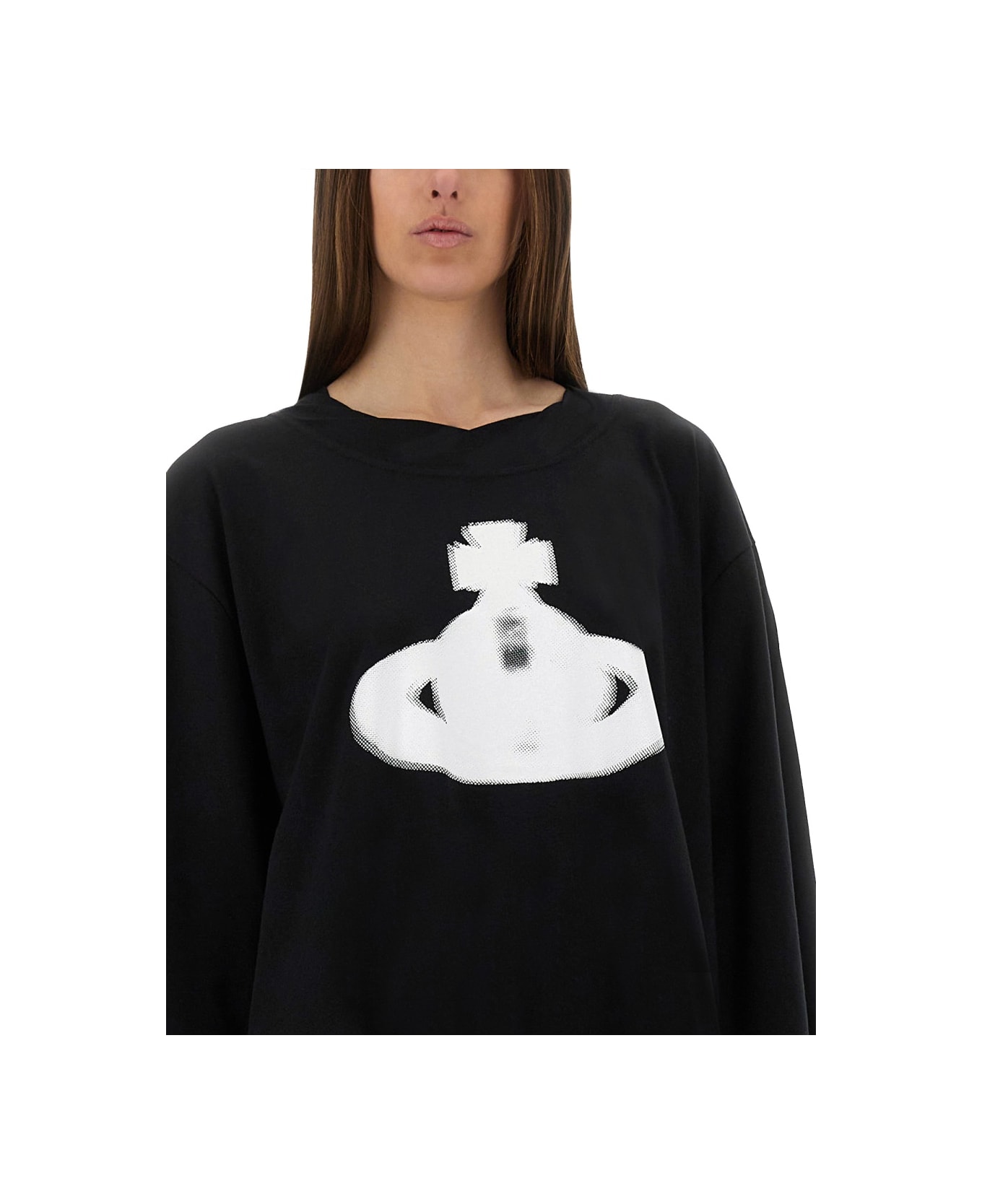 Vivienne Westwood "halftone Orb Isla" T-shirt Dress - BLACK