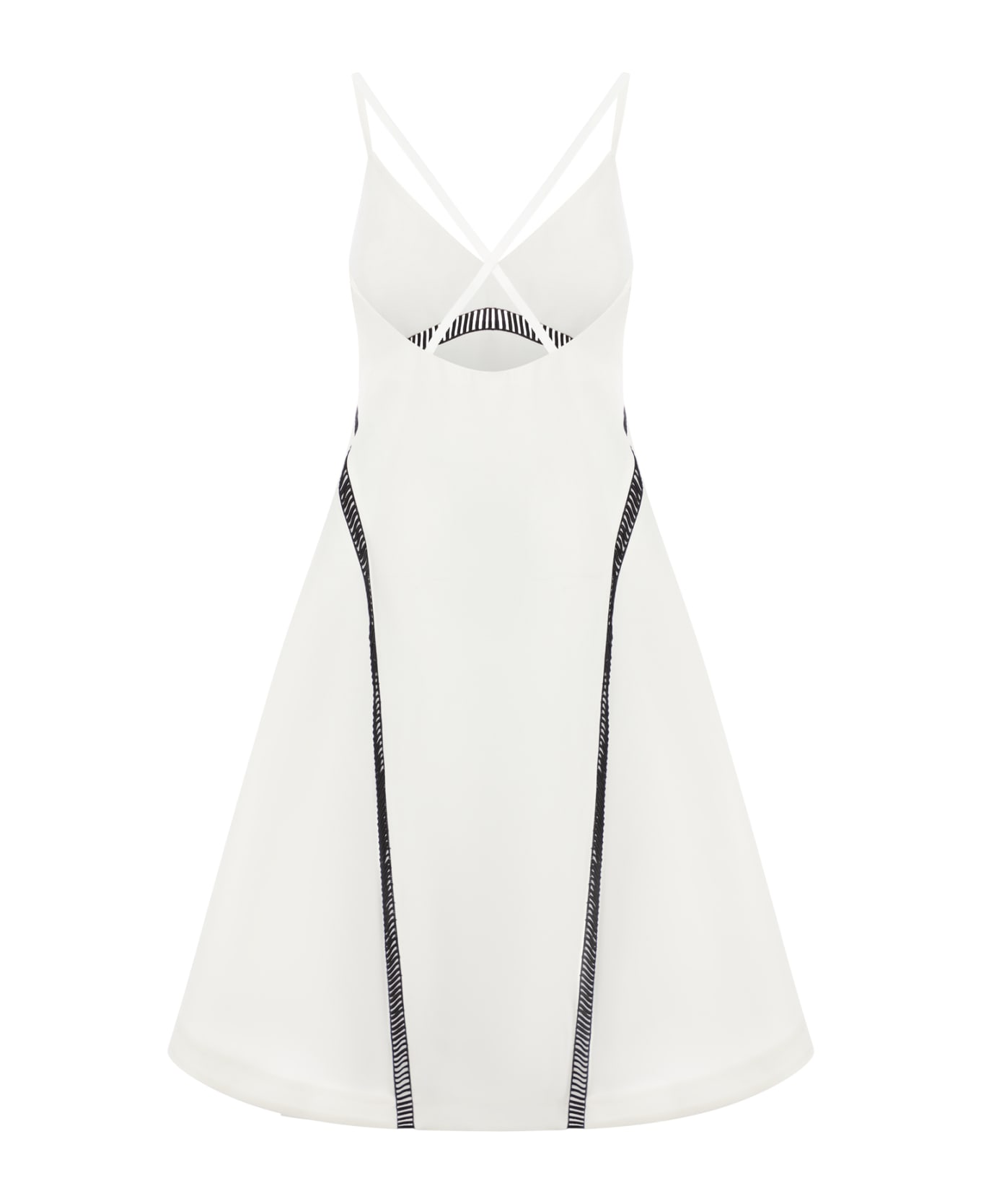 Sacai Double-faced Silk Cotton Dress - Off White ワンピース＆ドレス