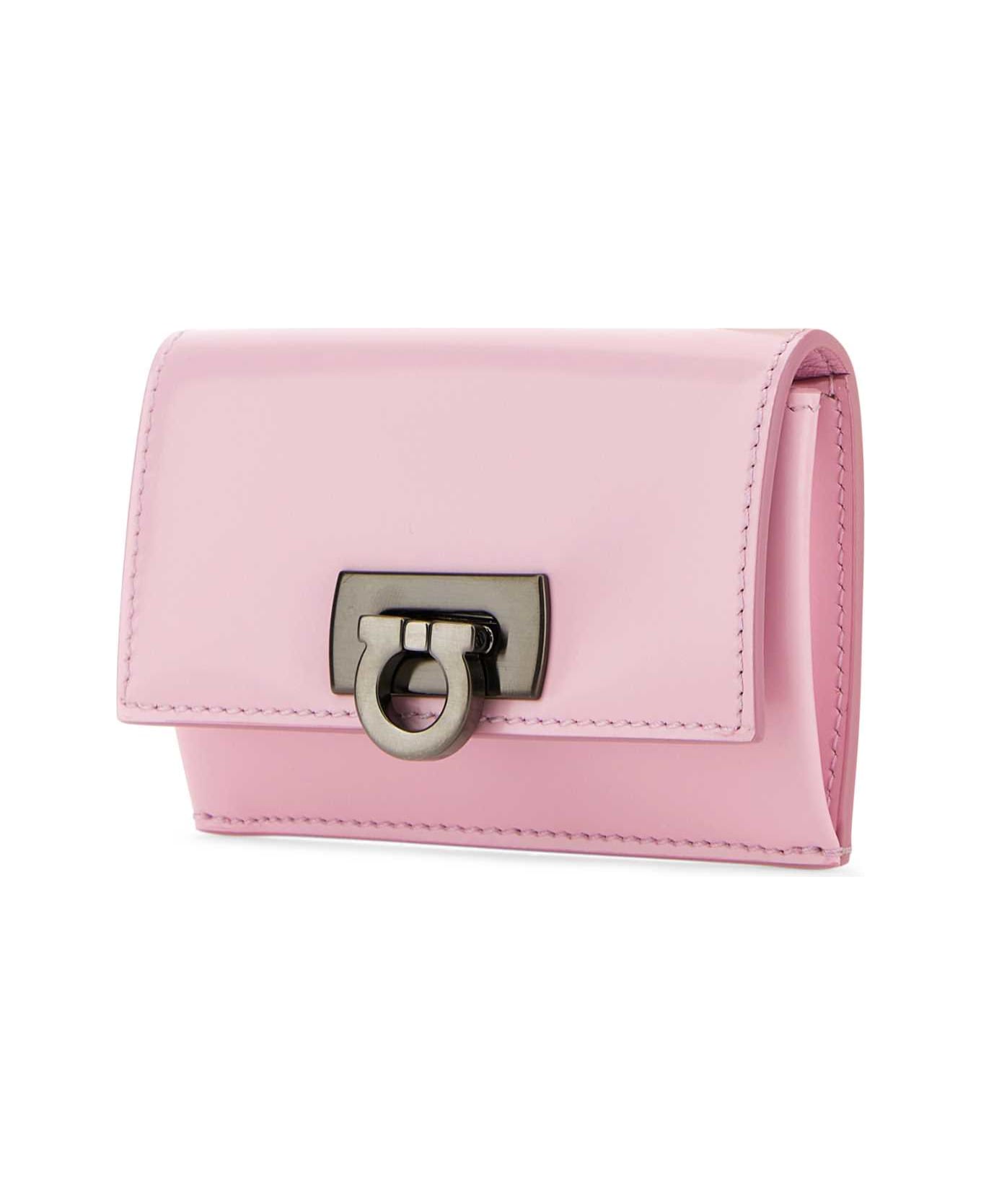 Ferragamo Pink Leather Coin Purse - BUBBLEGUM 財布
