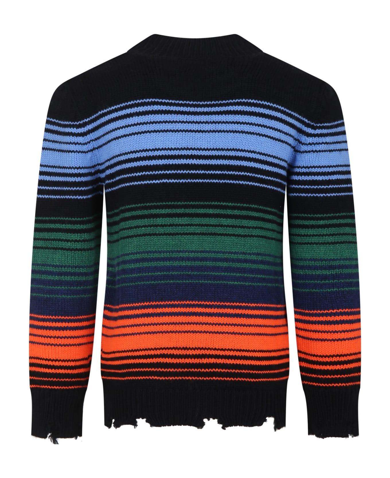 MSGM Multicolored Sweater For Boy With Logo - Multicolor