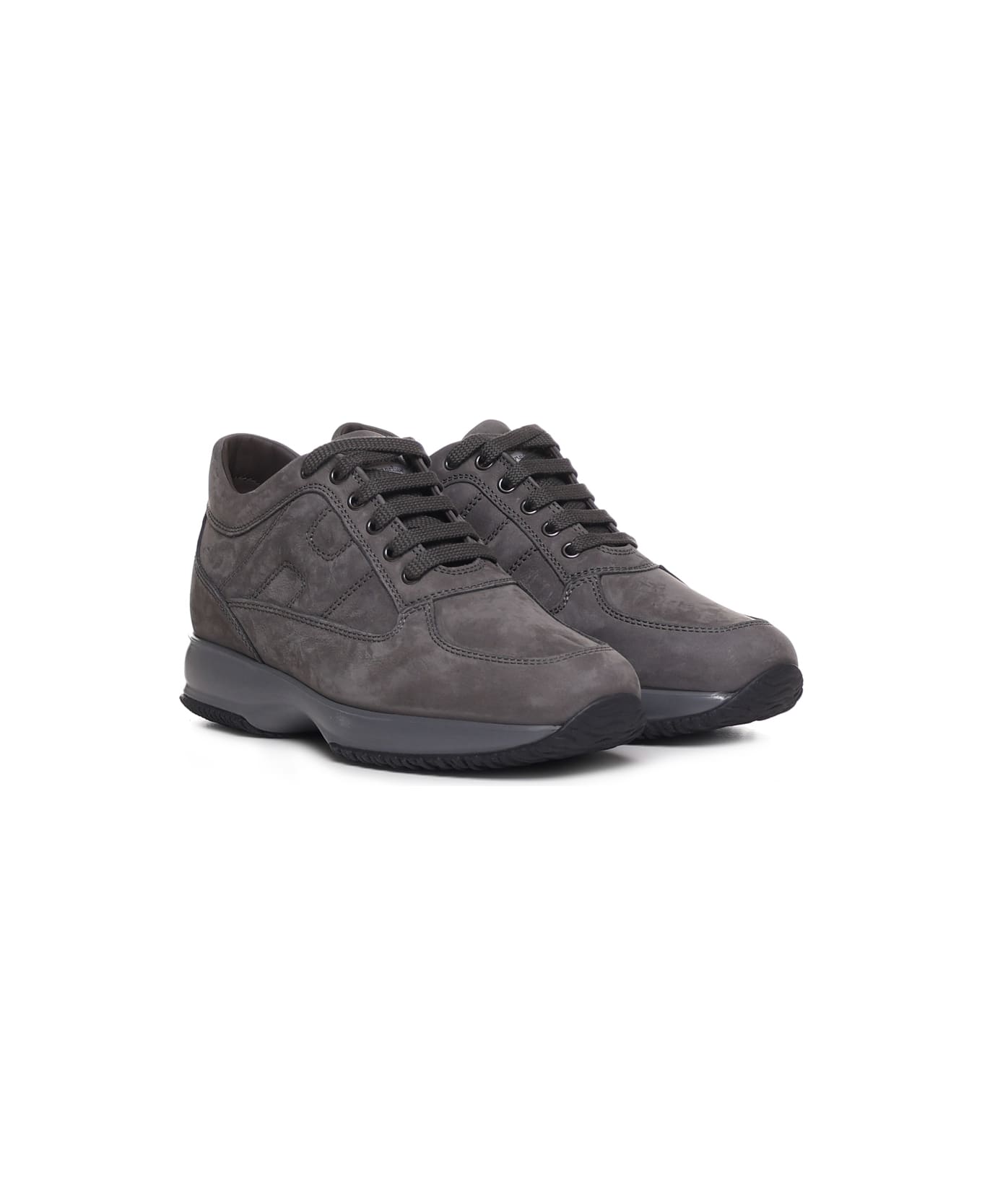 Hogan Interactive Grey Suede Sneakers - Grey