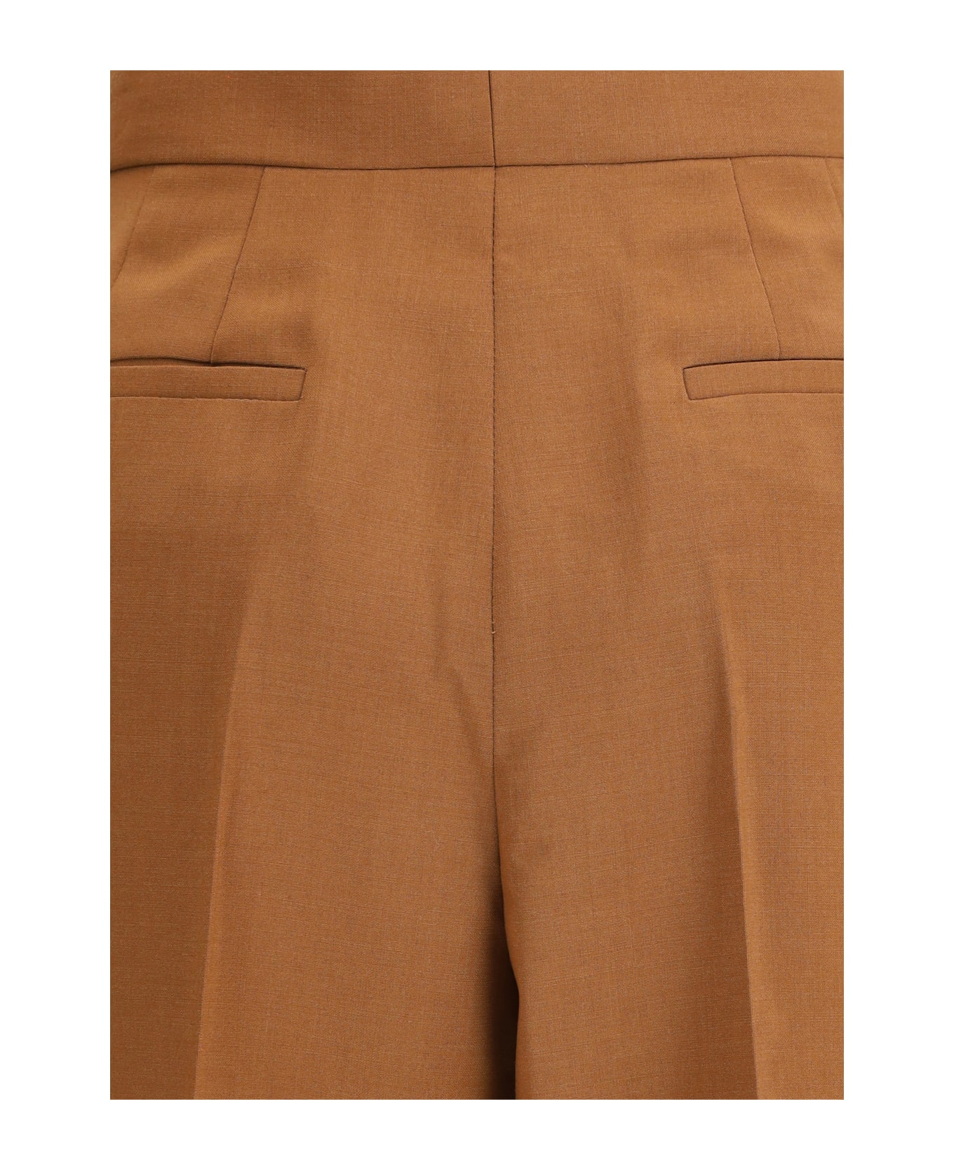 Fendi Wool Charleston Pants - Leather Brown
