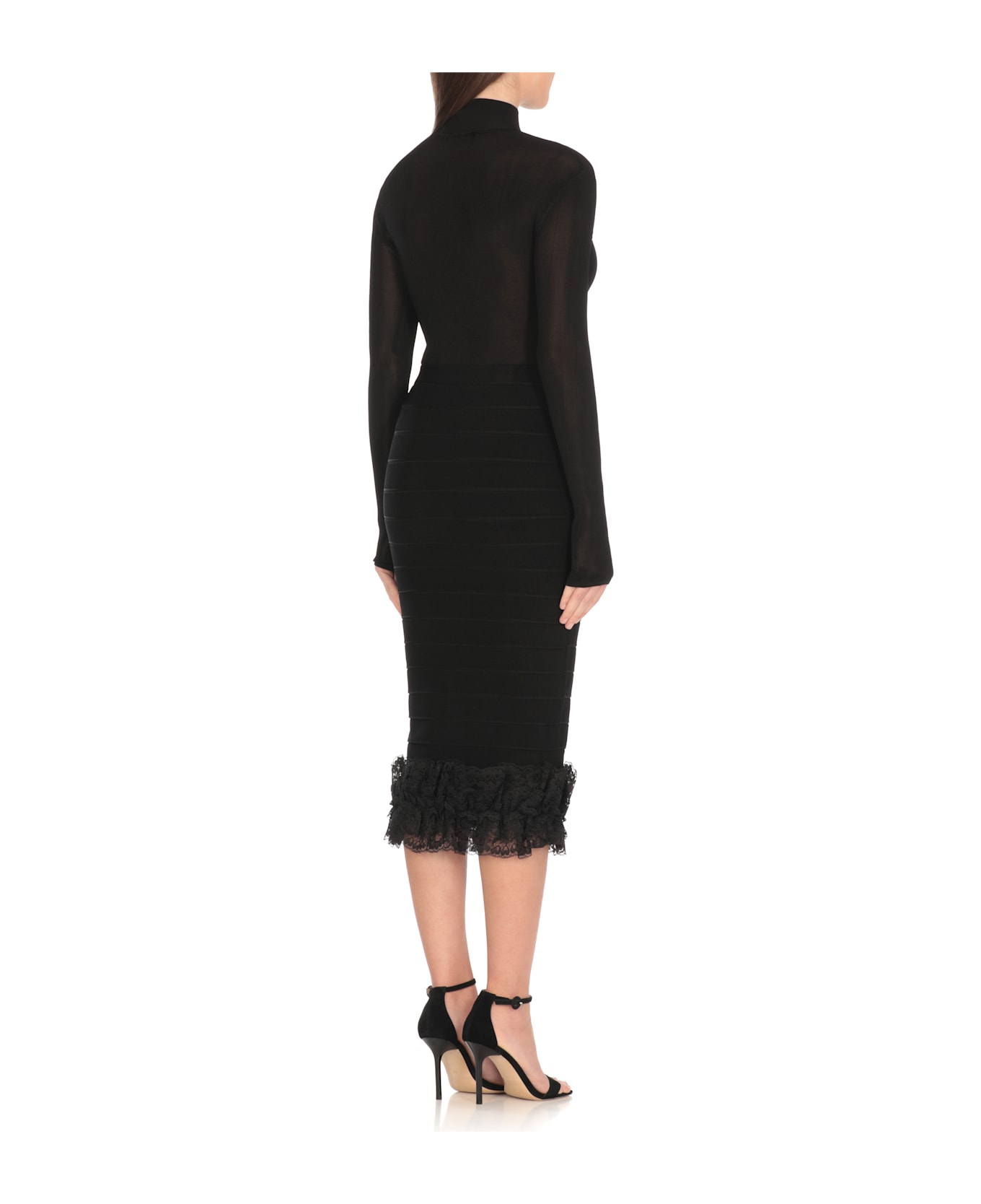self-portrait Viscose Body - Black