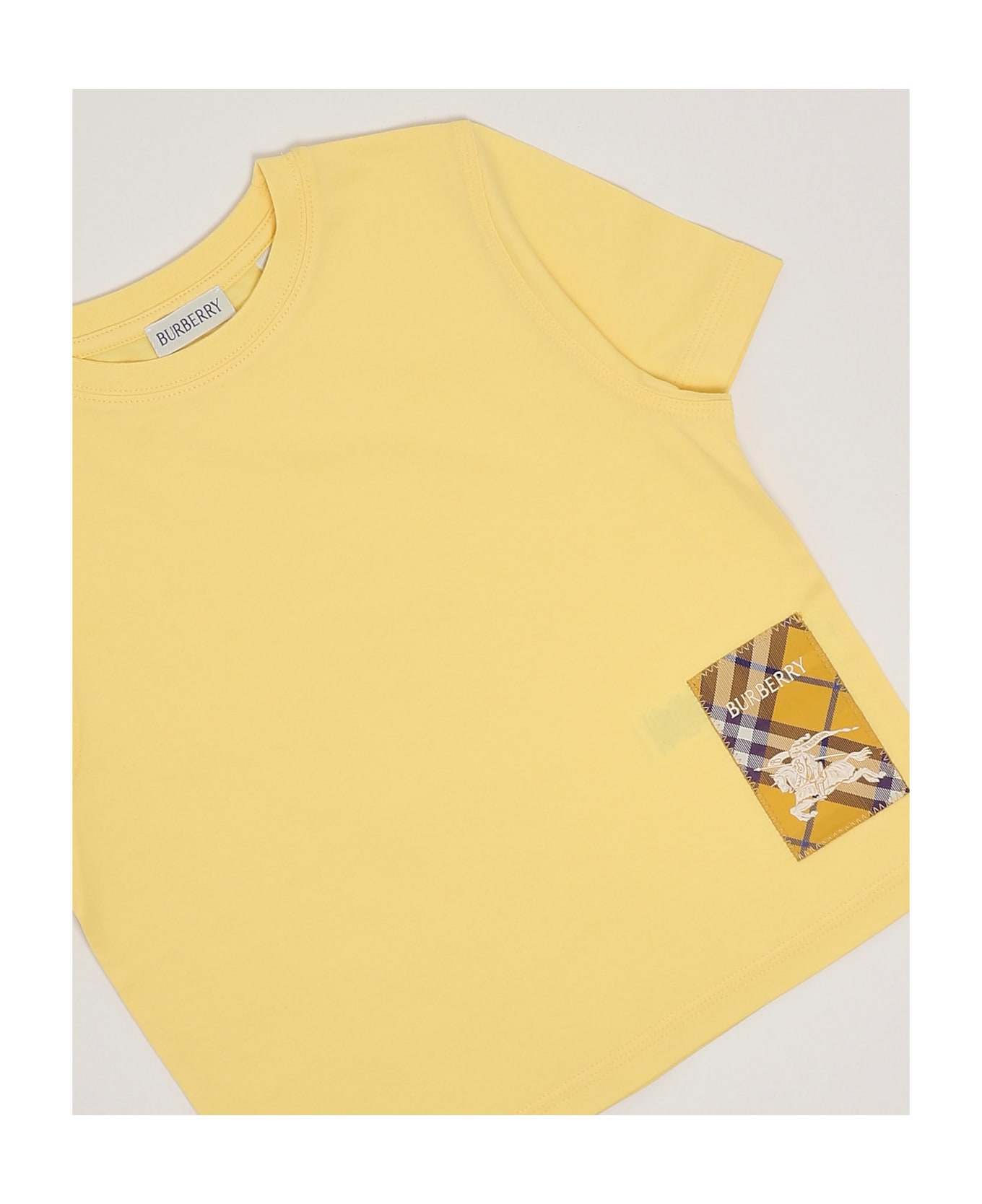Burberry Cedar T-shirt Check T-shirt - GIALLO