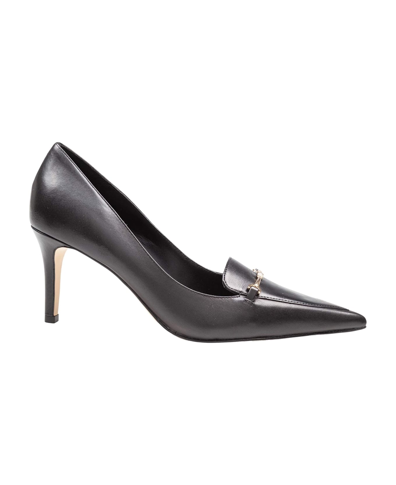Michael Kors Lena Pump Pumps In Black Leather - Black