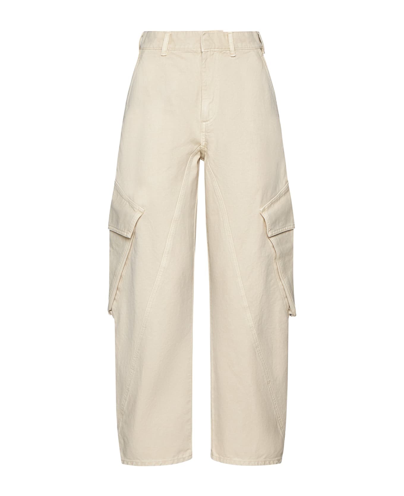 J.W. Anderson Cream White Twisted Cargo Jeans - Chalk