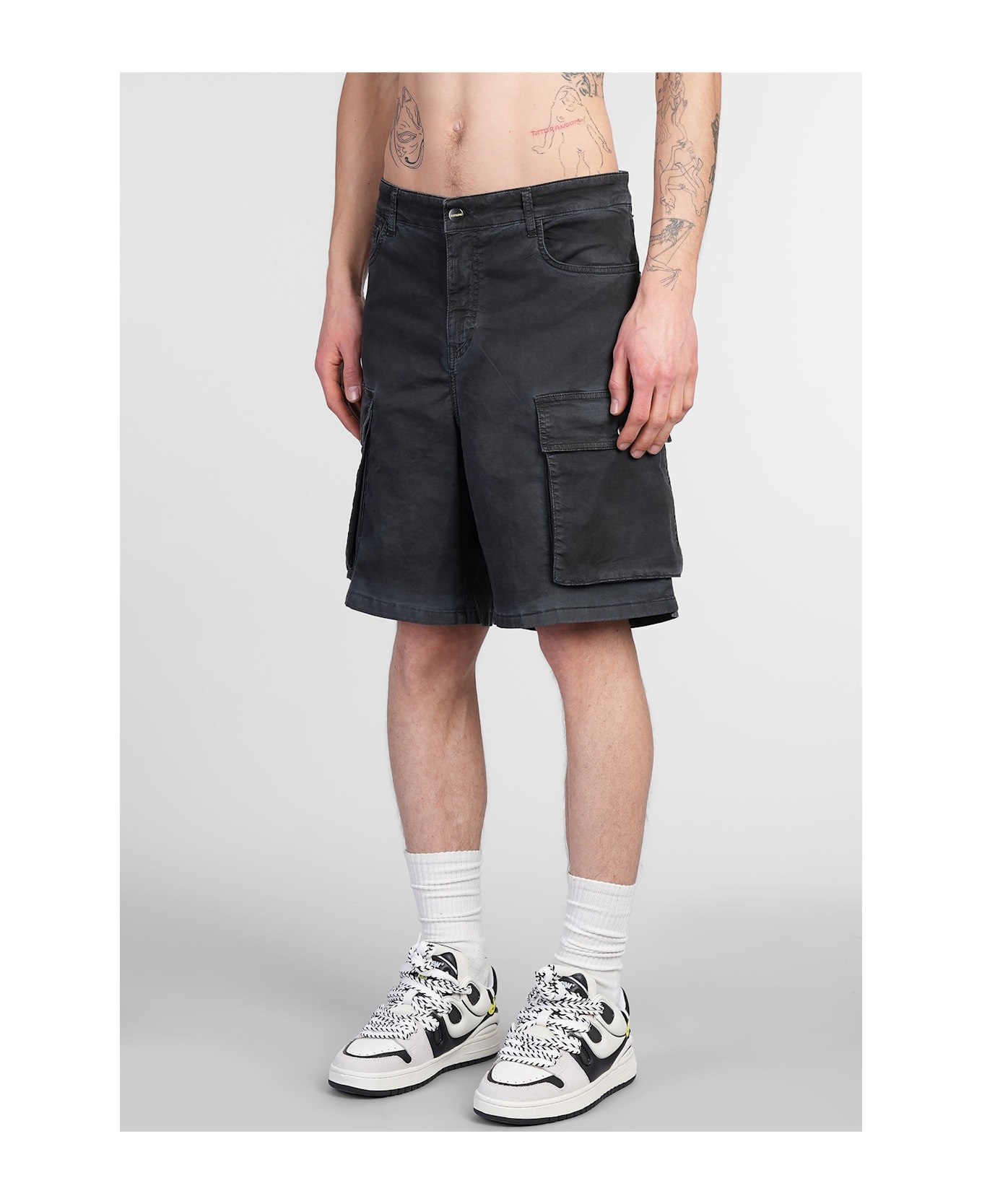 Barrow Shorts In Black Cotton - black