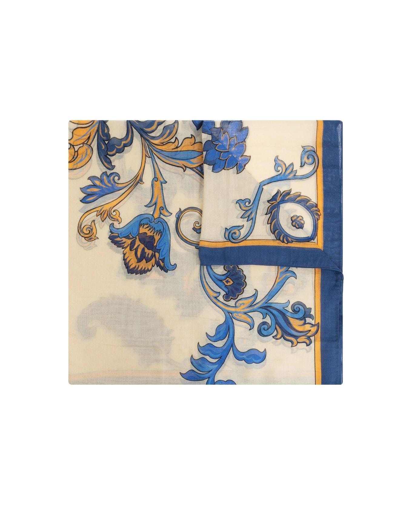 Etro Floral Printed Scarf - Beige