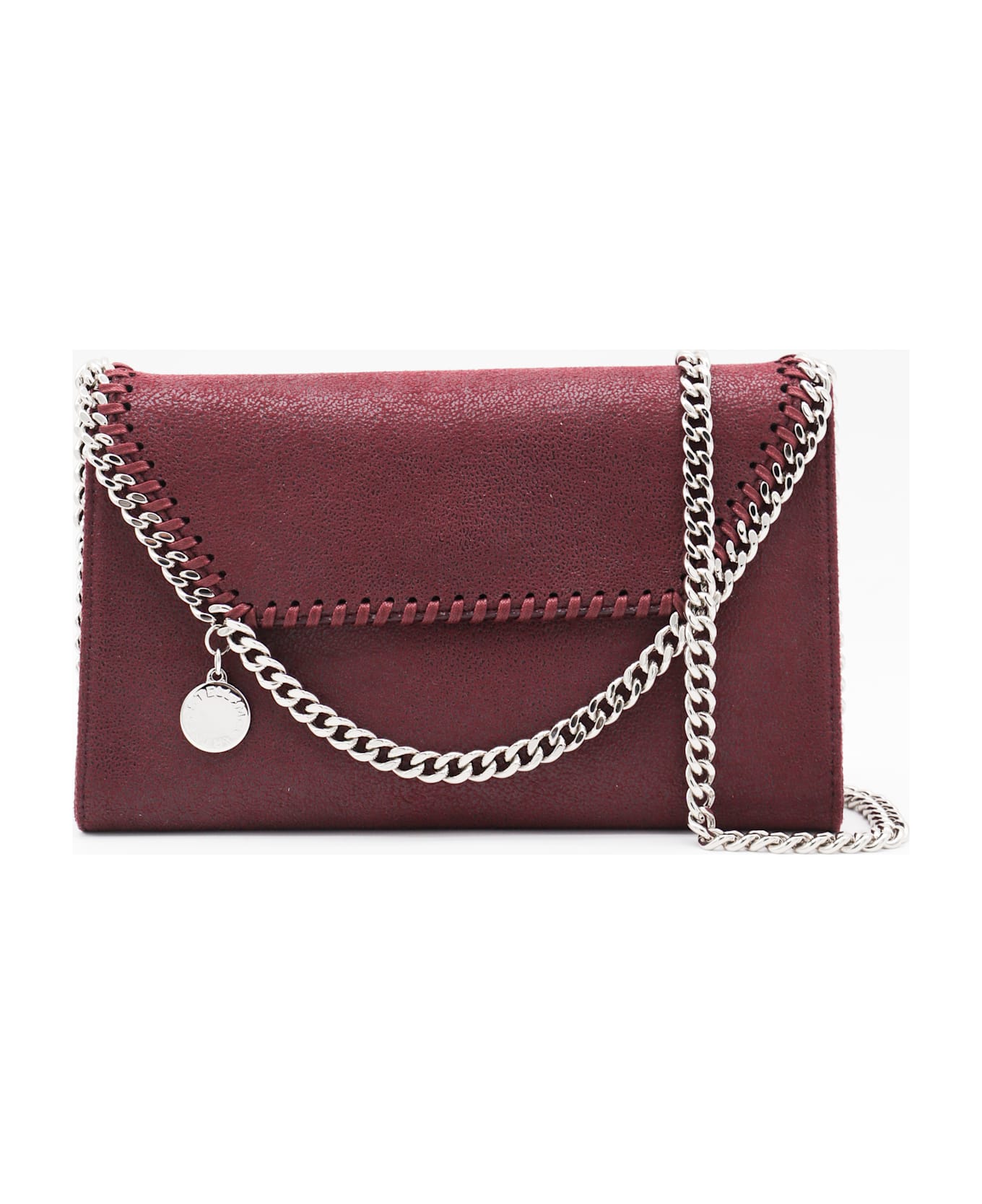 Stella McCartney Dark Red Faux Leather Falabella Shoulder Bag - MULTICOLOUR