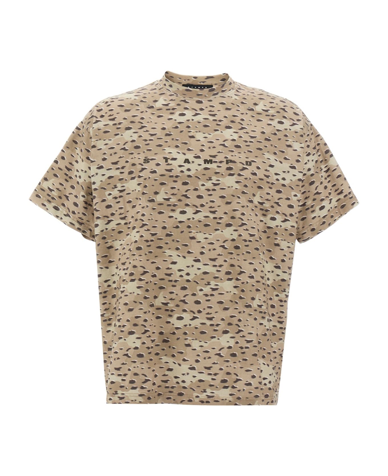 Stampd T-shirt 'camo Leopard' - Beige