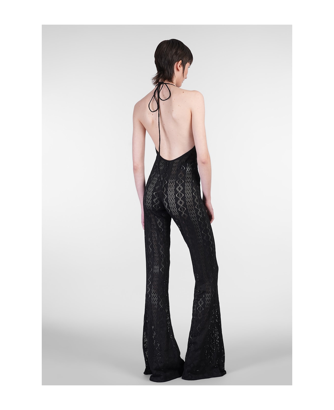 The Andamane New Madonna Jumpsuit In Black Cotton - black