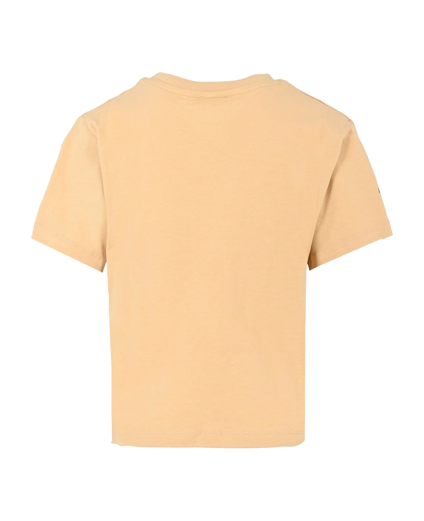 Kenzo Kids Beige T-shirt For Girl With Sunflower - Beige