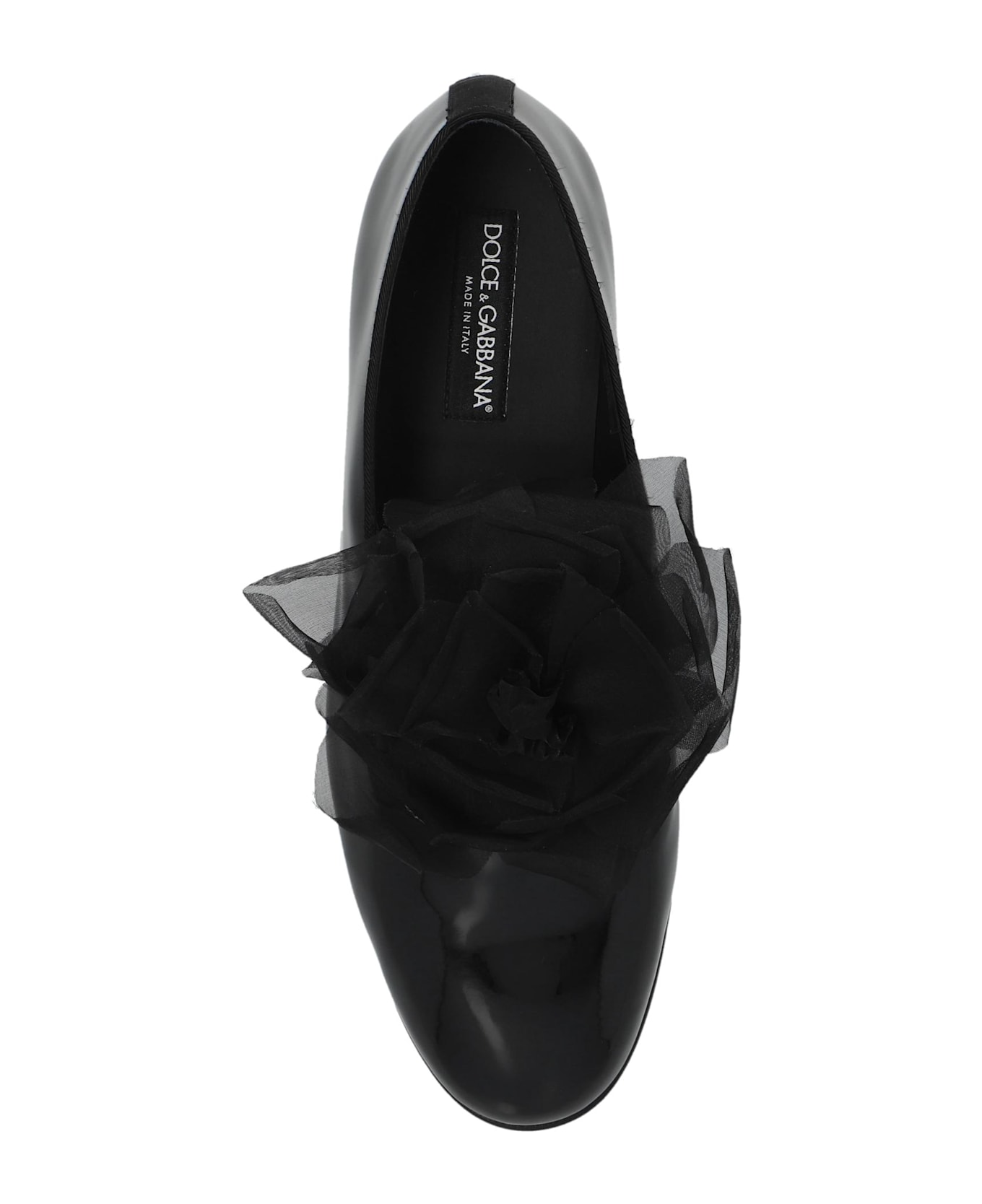 Dolce & Gabbana Shoes With Tulle Application - Black