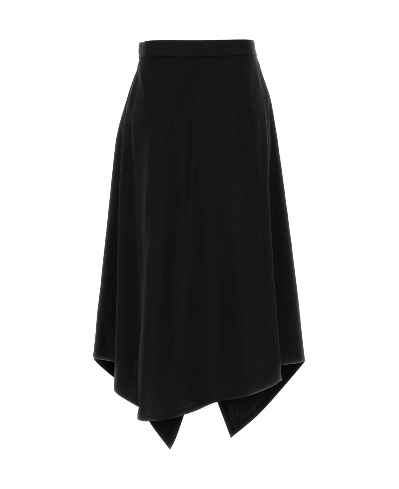 Loewe Black Wool Skirt - BLACK