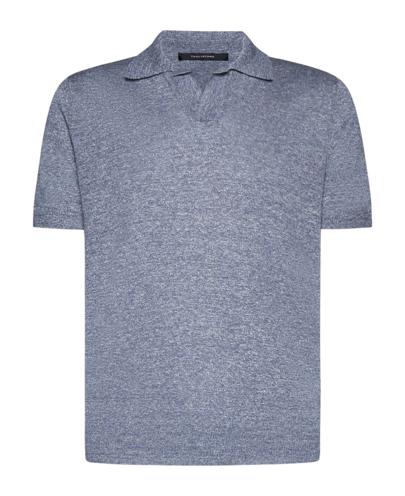 Tagliatore Polo Shirt - Indaco melange ポロシャツ