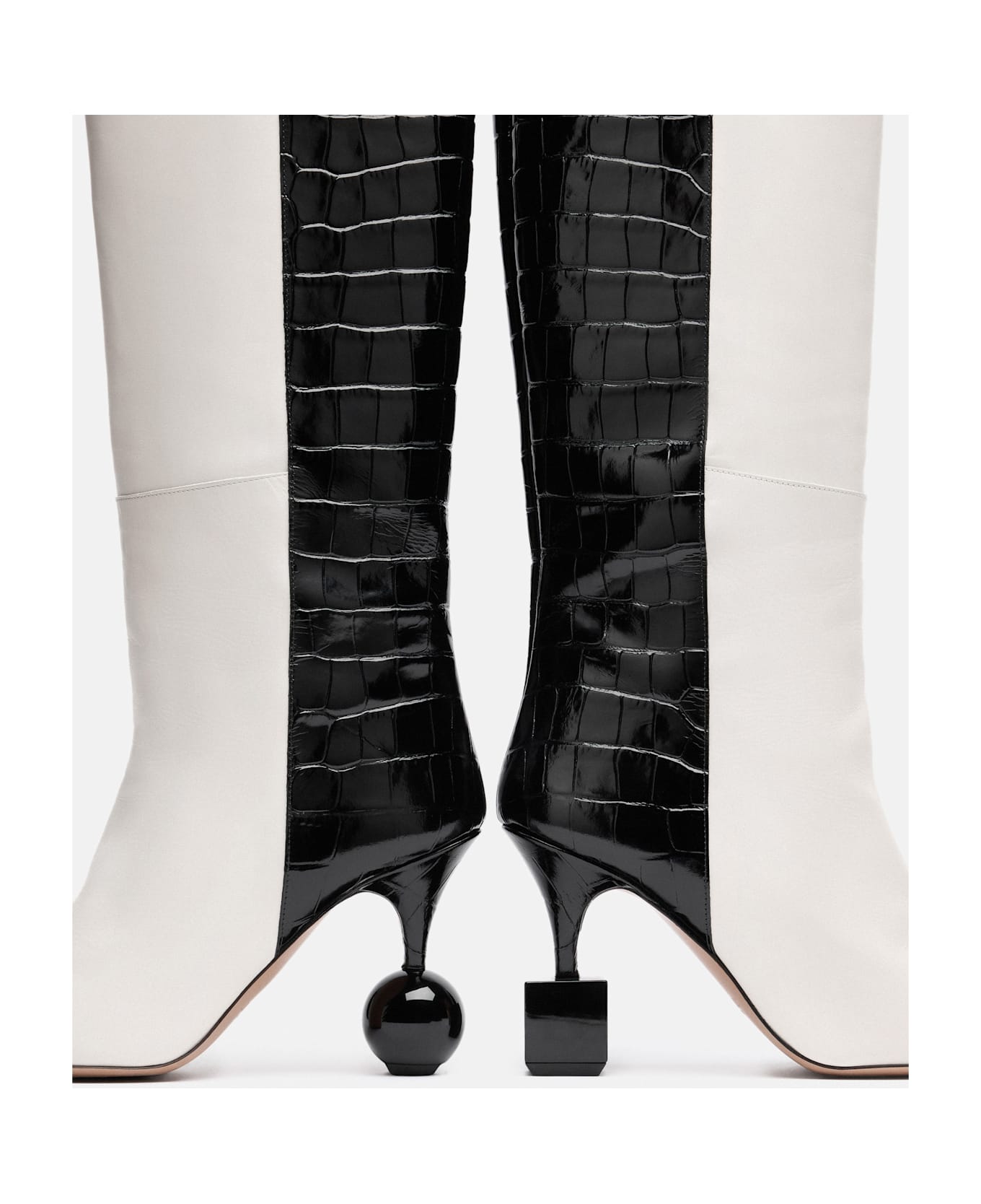 Jacquemus Les Bottes Bisou Leather Boots - White