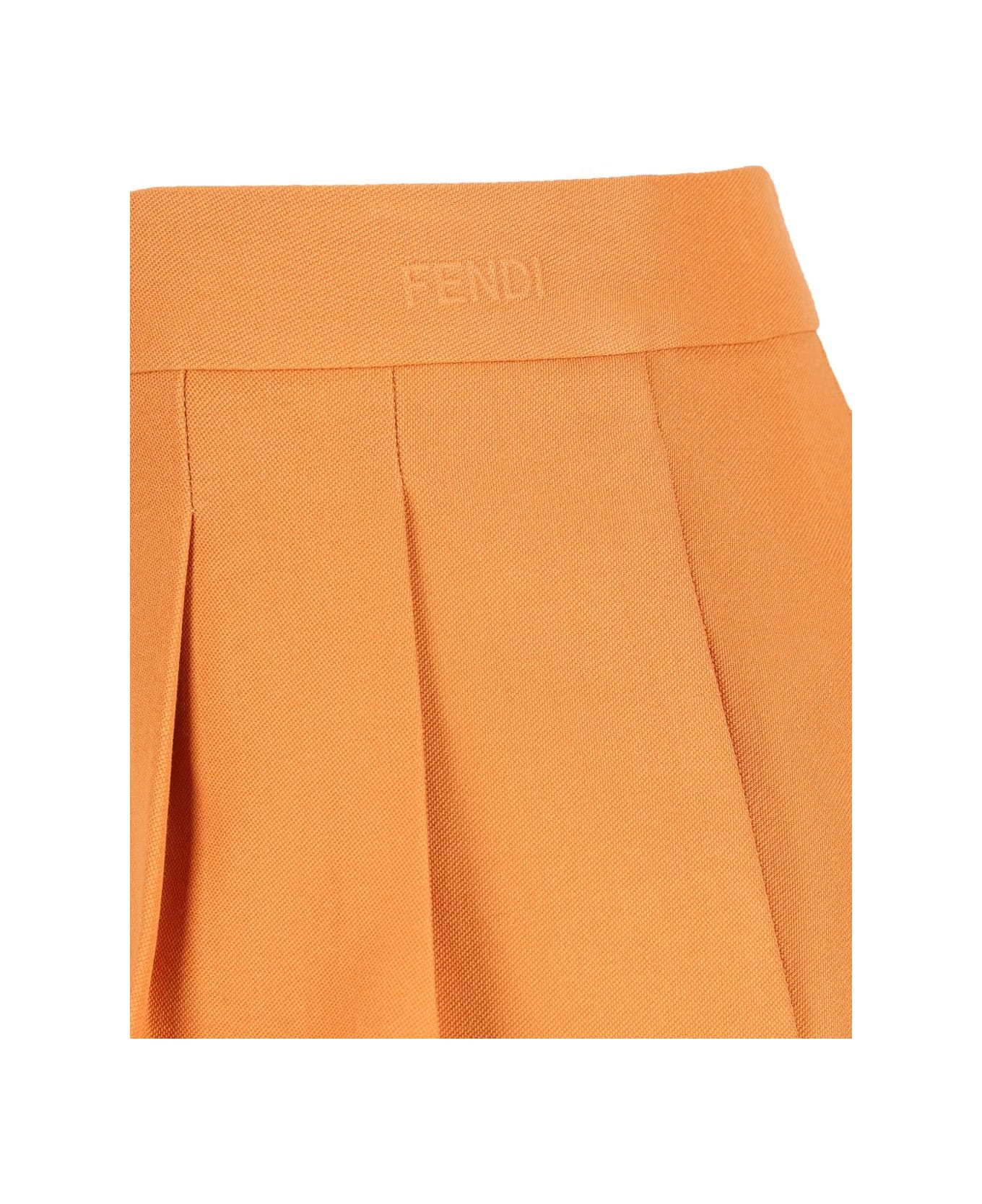 Fendi Wool Shorts - Orange